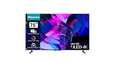 LED-Fernseher »Hisense TV 75U7KQ, 75", ULED 4K, Mini LED, 1000 Nit, 144 Hz«, 191 cm/75...