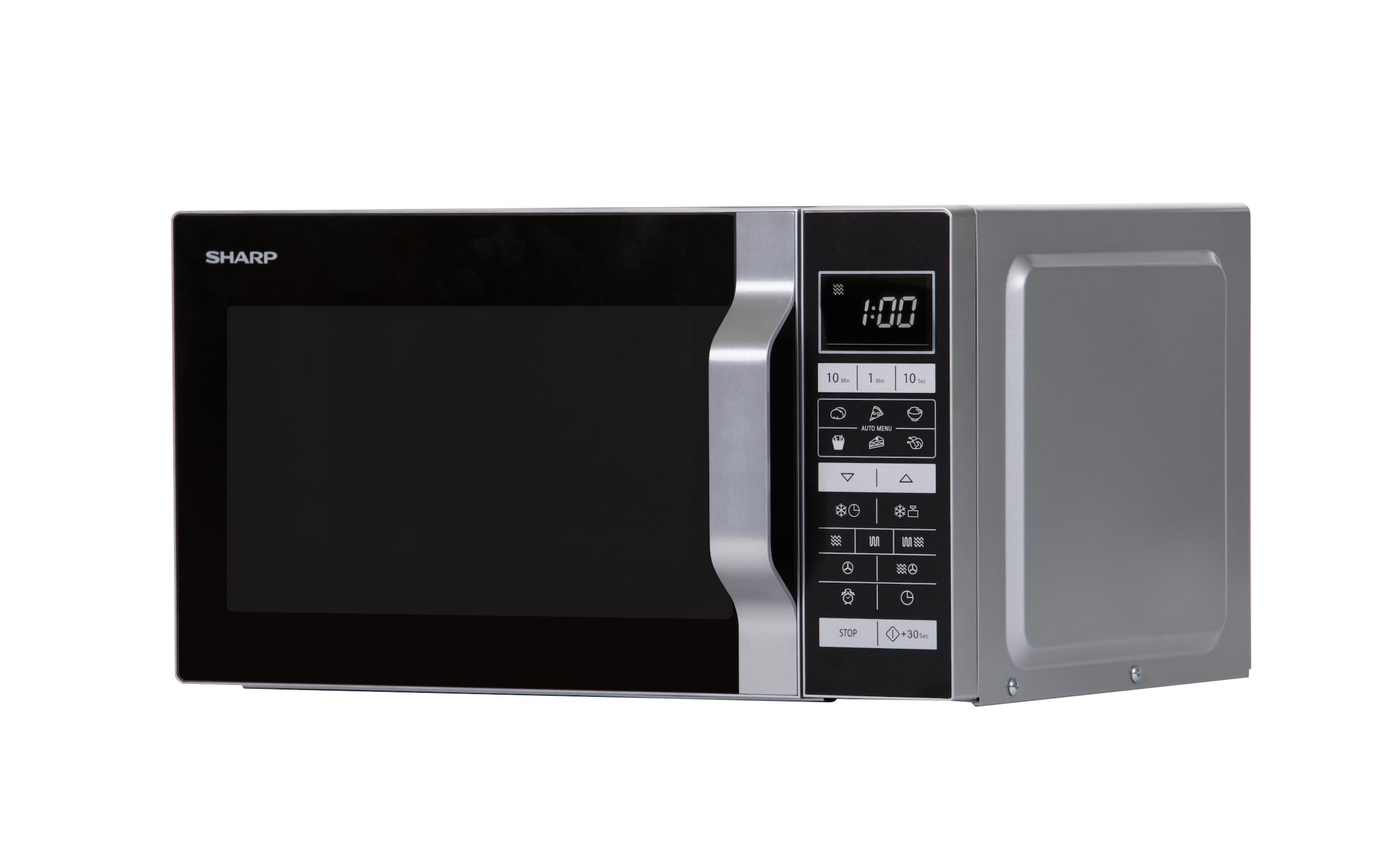 Sharp Mikrowelle »R860S Silberfarben Schwarz«, 900 W