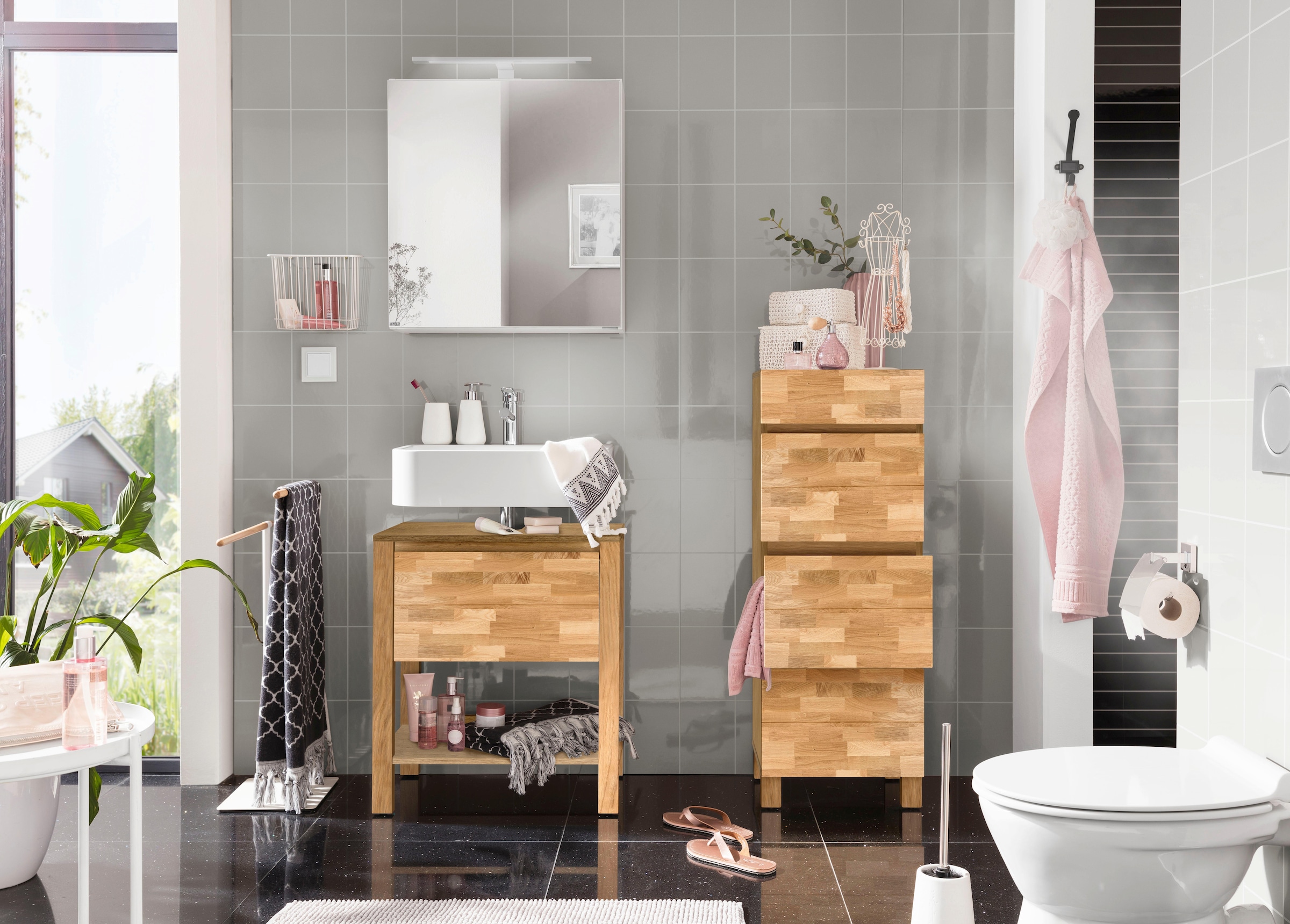 Home affaire Waschbeckenunterschrank »Kaika«, Breite 60 cm