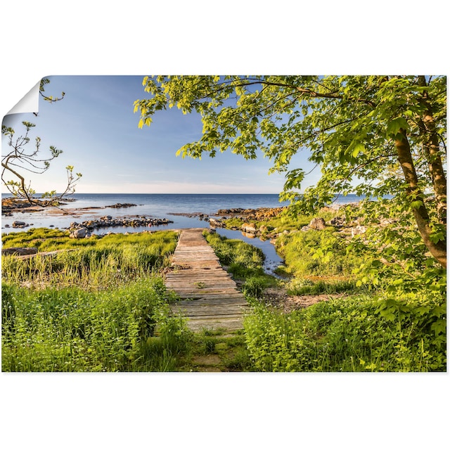 Artland Wandbild »Der Weg zum Meer auf Bornholm«, Küstenbilder, (1 St.),  als Alubild, Leinwandbild, Wandaufkleber oder Poster in versch. Grössen  online bestellen | Jelmoli-Versand