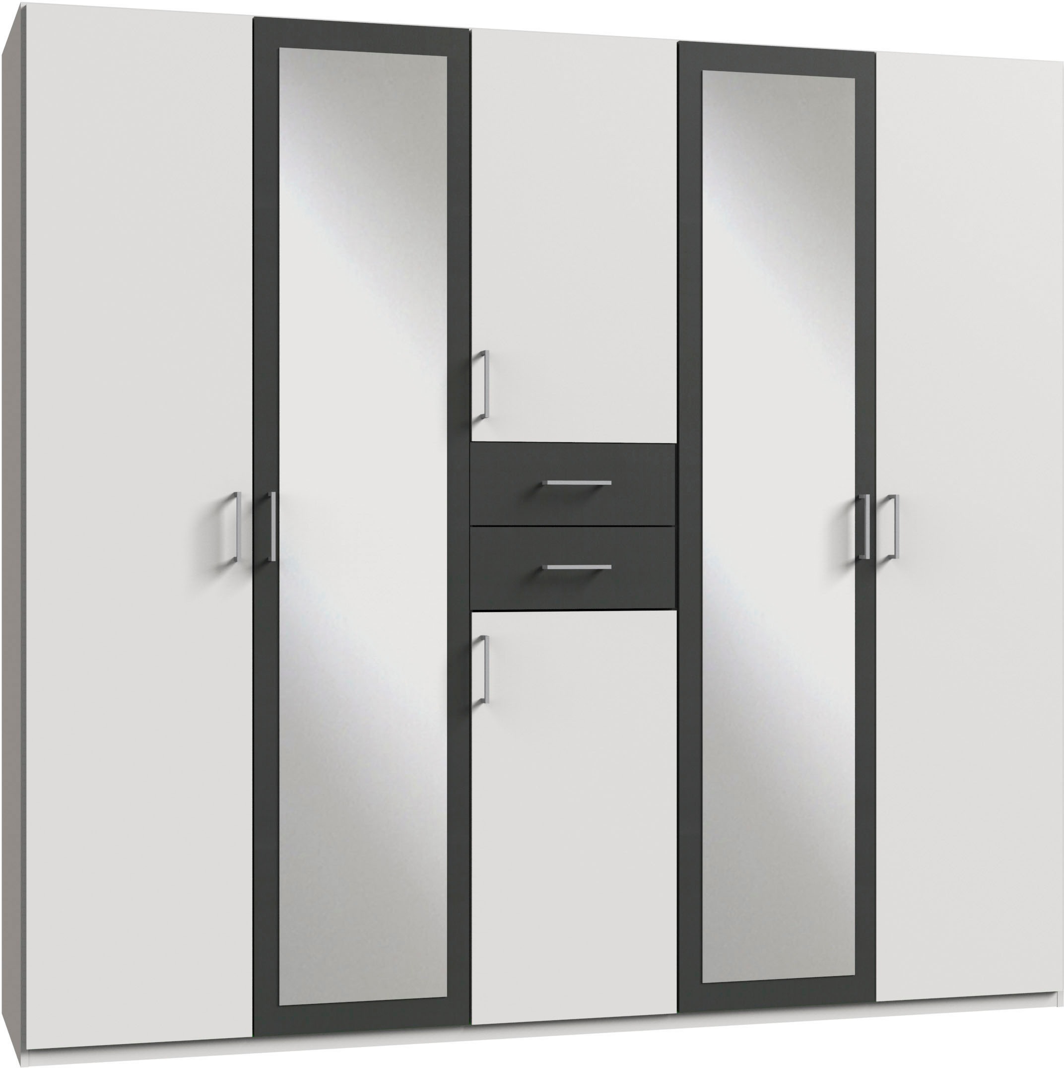 Wimex Kleiderschrank »Diver Drehtürenschrank mit Spiegel, 180, 225 o. 270cm breit« Bestseller Schlafzimmerschrank wahlweise 3 Innenausstattungen