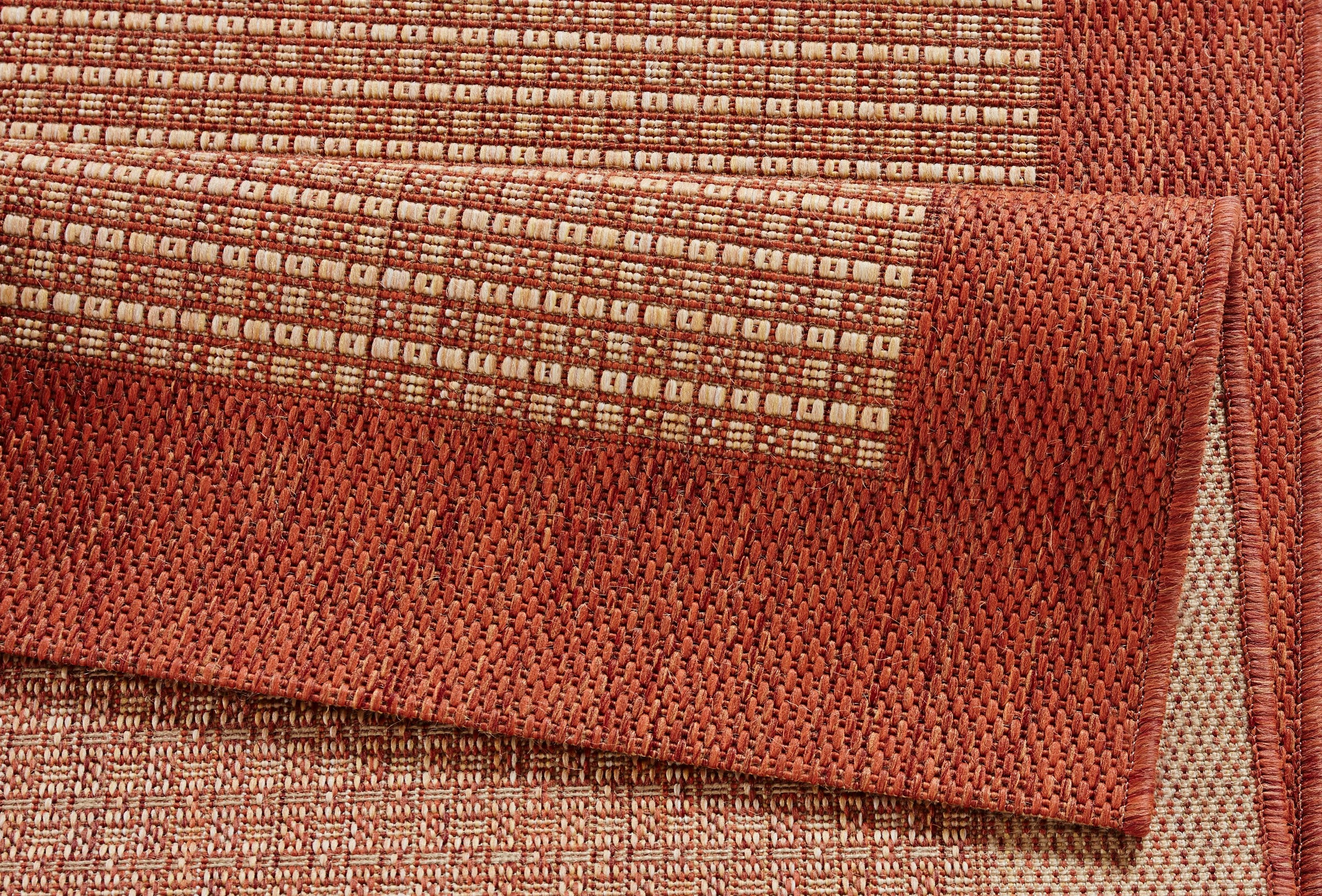 HANSE Home Teppich »Simple«, rechteckig, 8 mm Höhe, Flachgewebe Indoor, Sisal Optik, Bordüren Design, Robust, Pflegeleicht