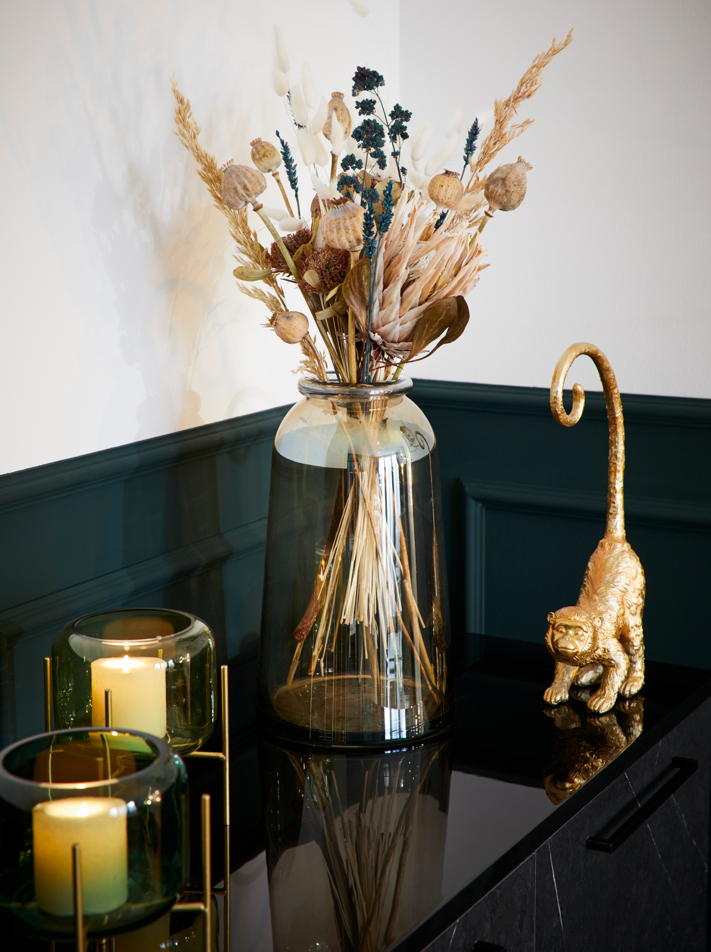 BOLTZE Windlicht »Leona«, (Set, Metall, St.), aus 19 cm bestellen und Glas Jelmoli-Versand 2 | Höhe online