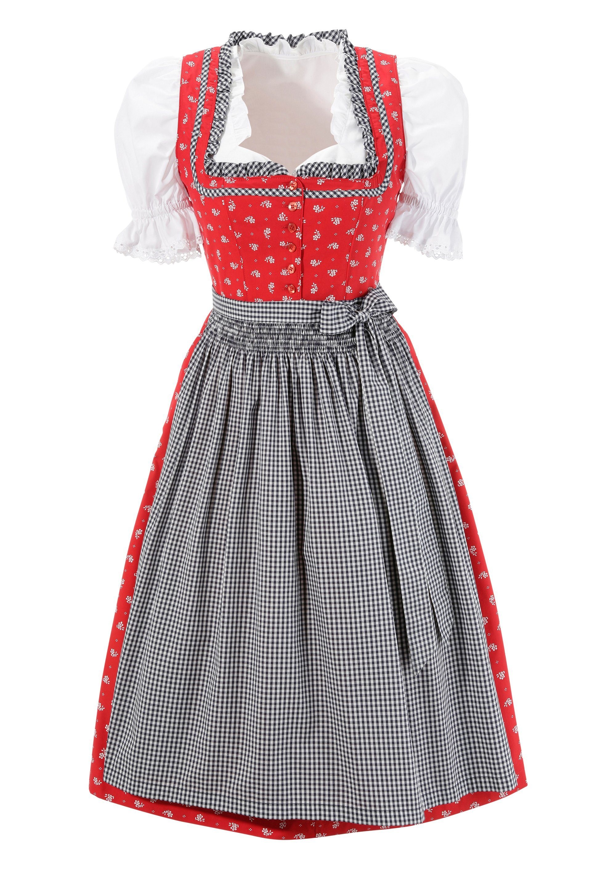 Dirndl 3tlg Mit Ruschen Am Ausschnitt Online Shoppen Bei Jelmoli Versand Schweiz