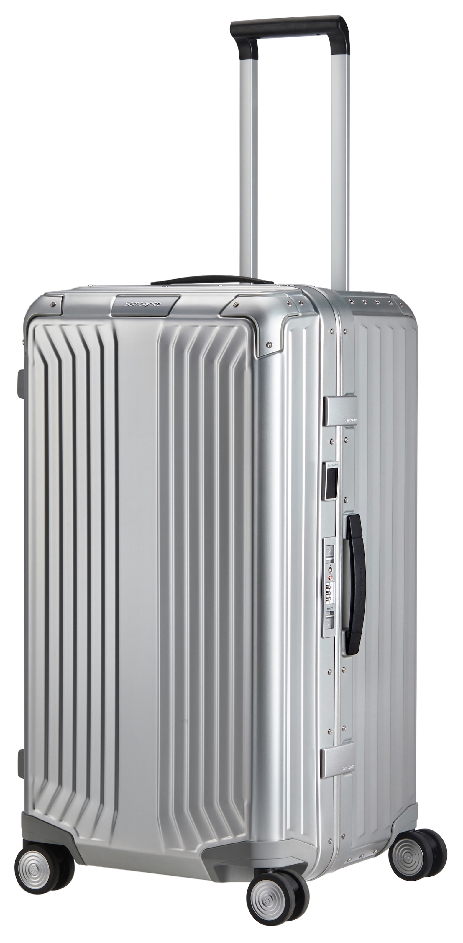 Samsonite, Unisex, Hartschalen-Trolley »LITE-BOX ALU TRUNK, verschiedene Grössen und Farben« 93 l 4 Rollen mit stabilem Aluminium-Gehäuse, mit 