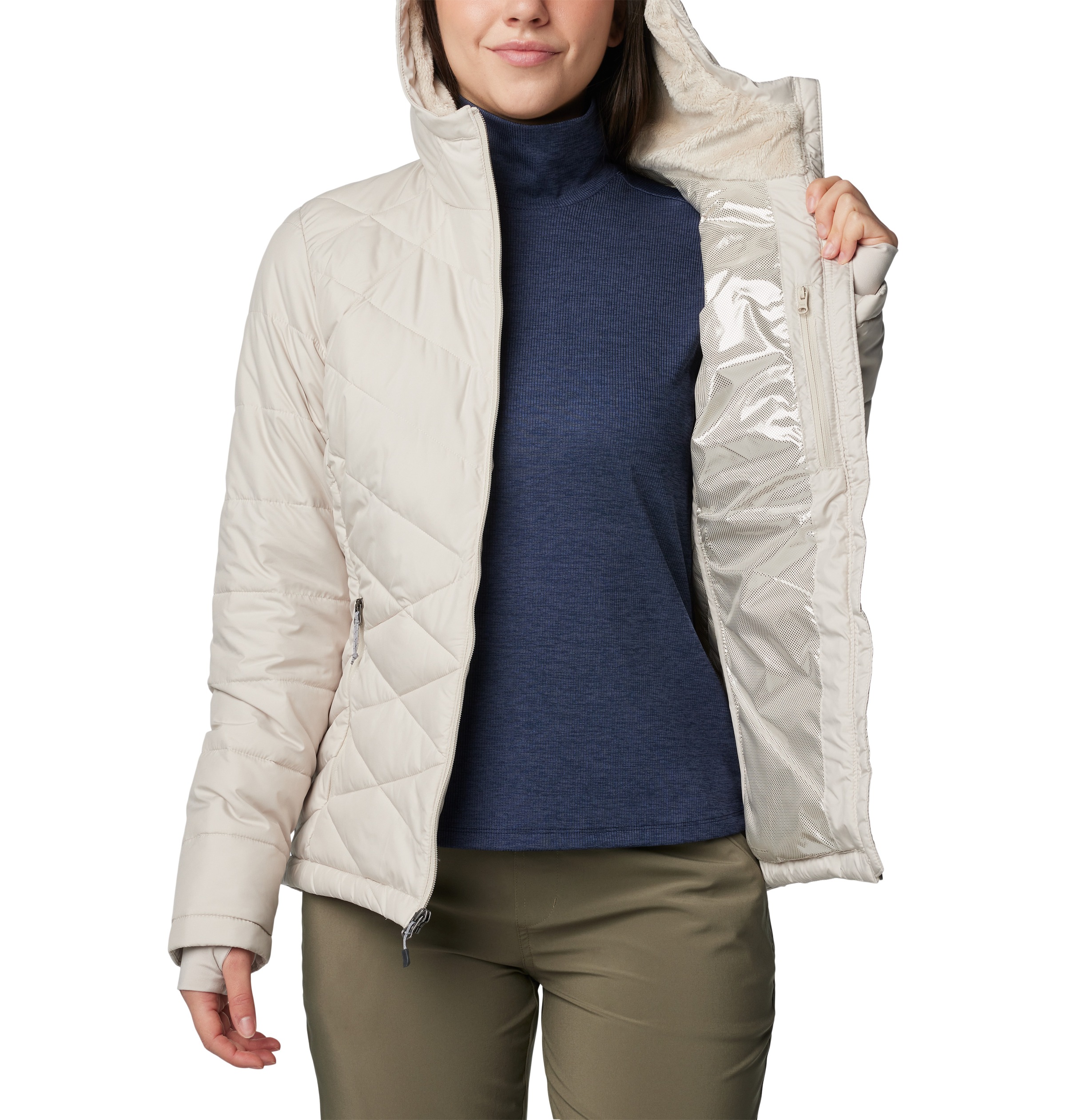 Columbia Steppjacke »HEAVENLY HOODED JACKET«, (1 St.), mit Kapuze