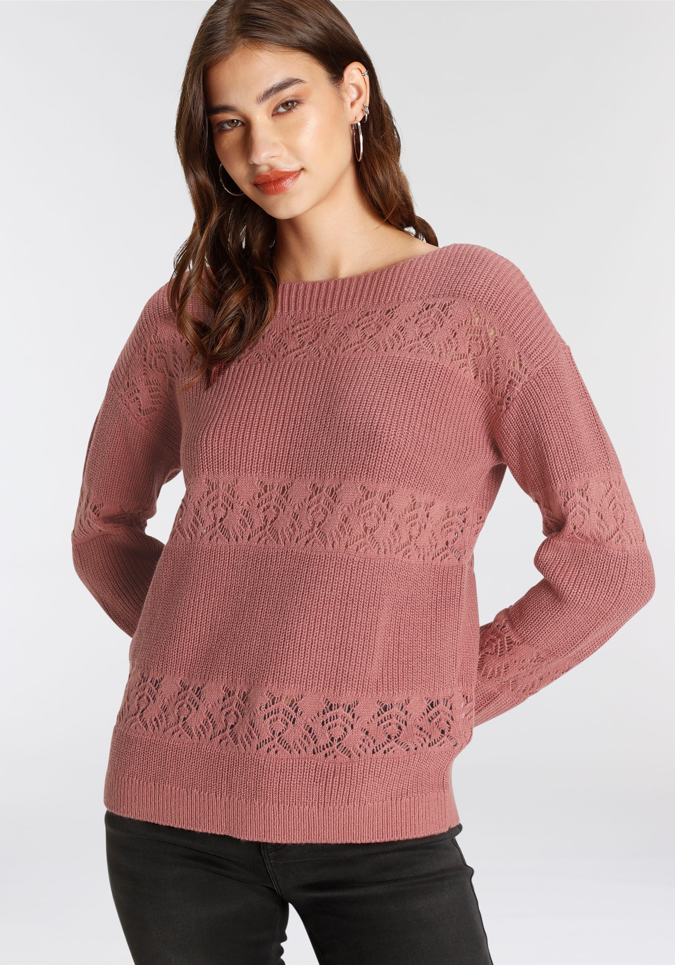 Strickpullover, mit Ajour-Muster - NEUE KOLLEKTION