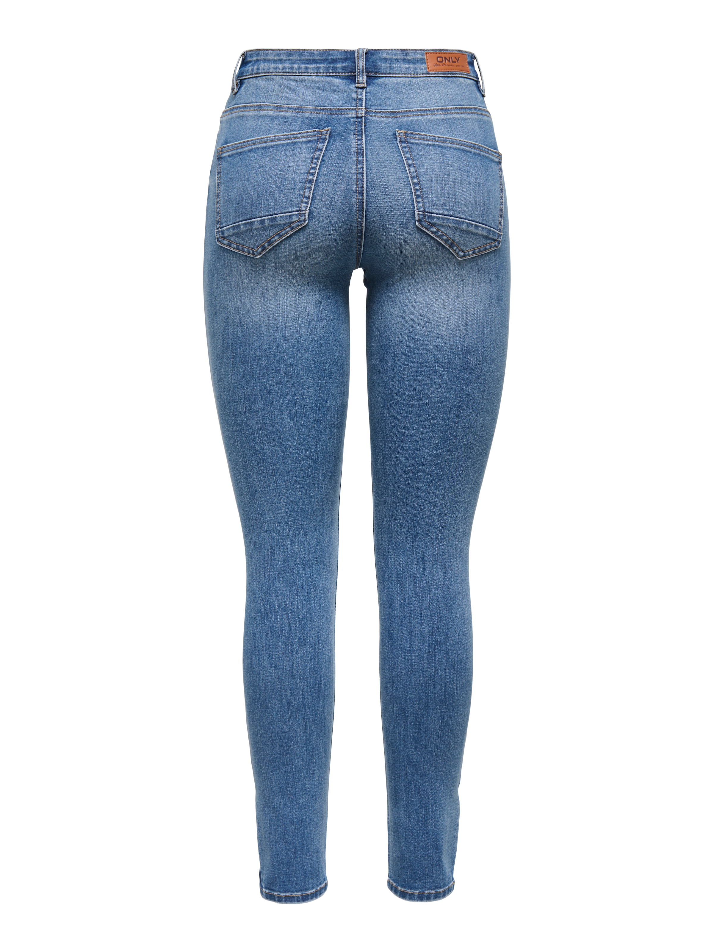 ONLY Skinny-fit-Jeans »ONLWAUW MW ZIP SK ANK DNM BOX«