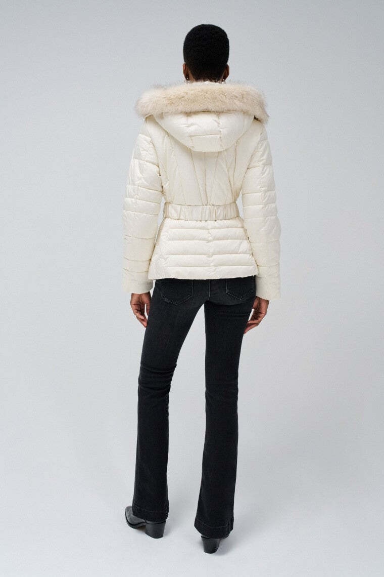 Salsa Steppjacke »Salsa Jeans Steppjacke Short Puffer Coat With Fur Hood«