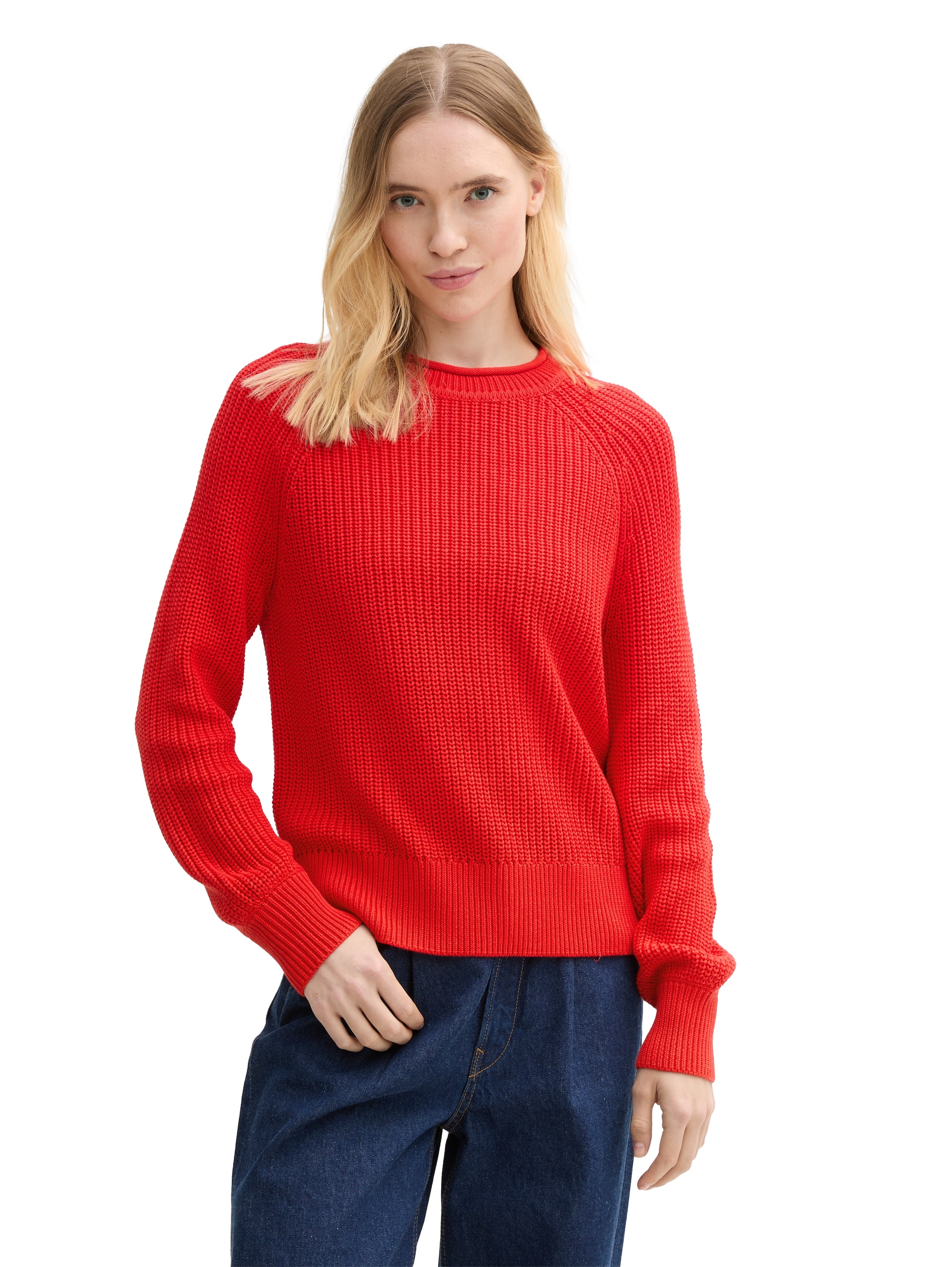 TOM TAILOR Denim Strickpullover, mit Strick-Struktur