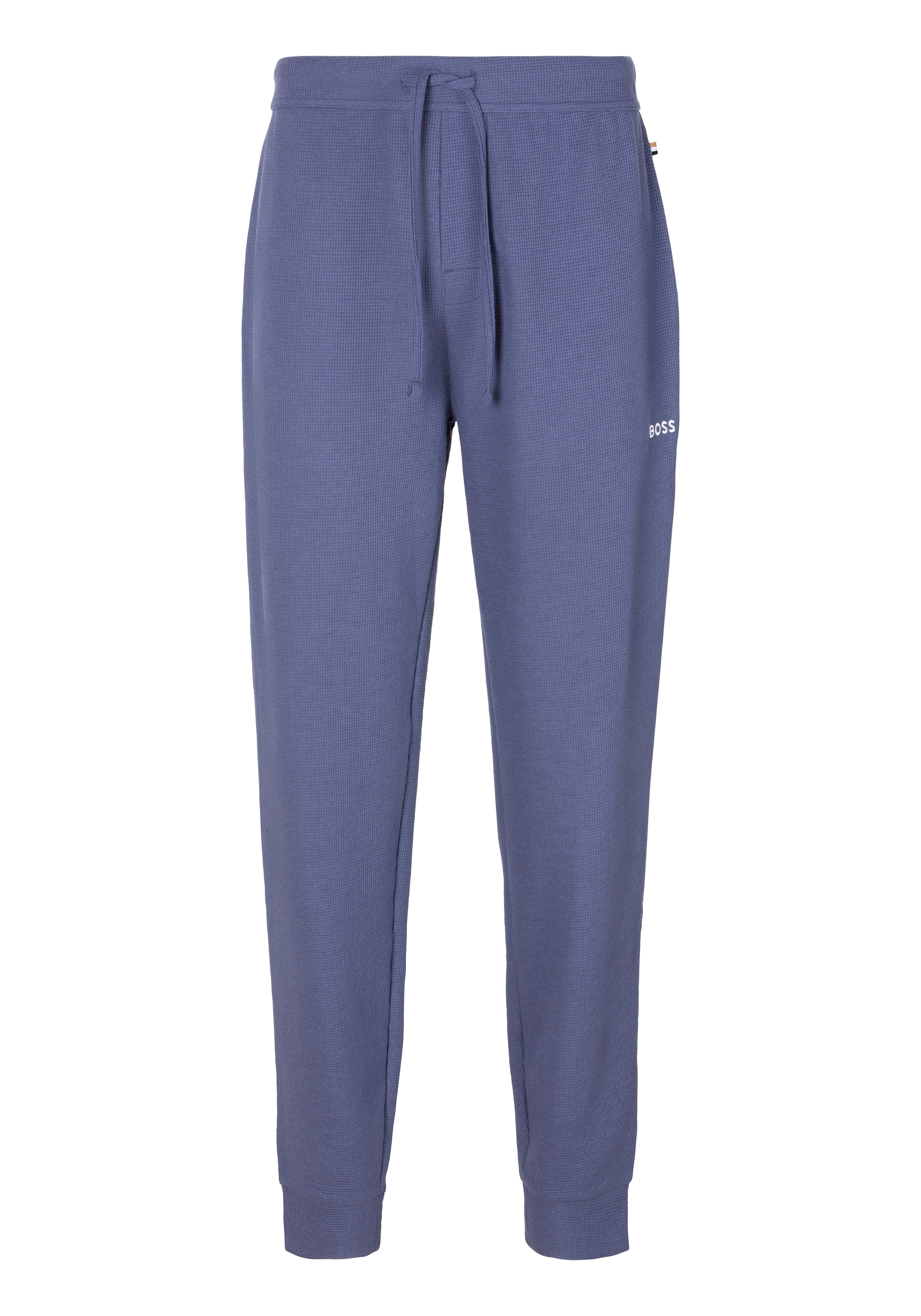 BOSS Pyjamahose »Waffle Pants Cuff«, mit Logostickerei