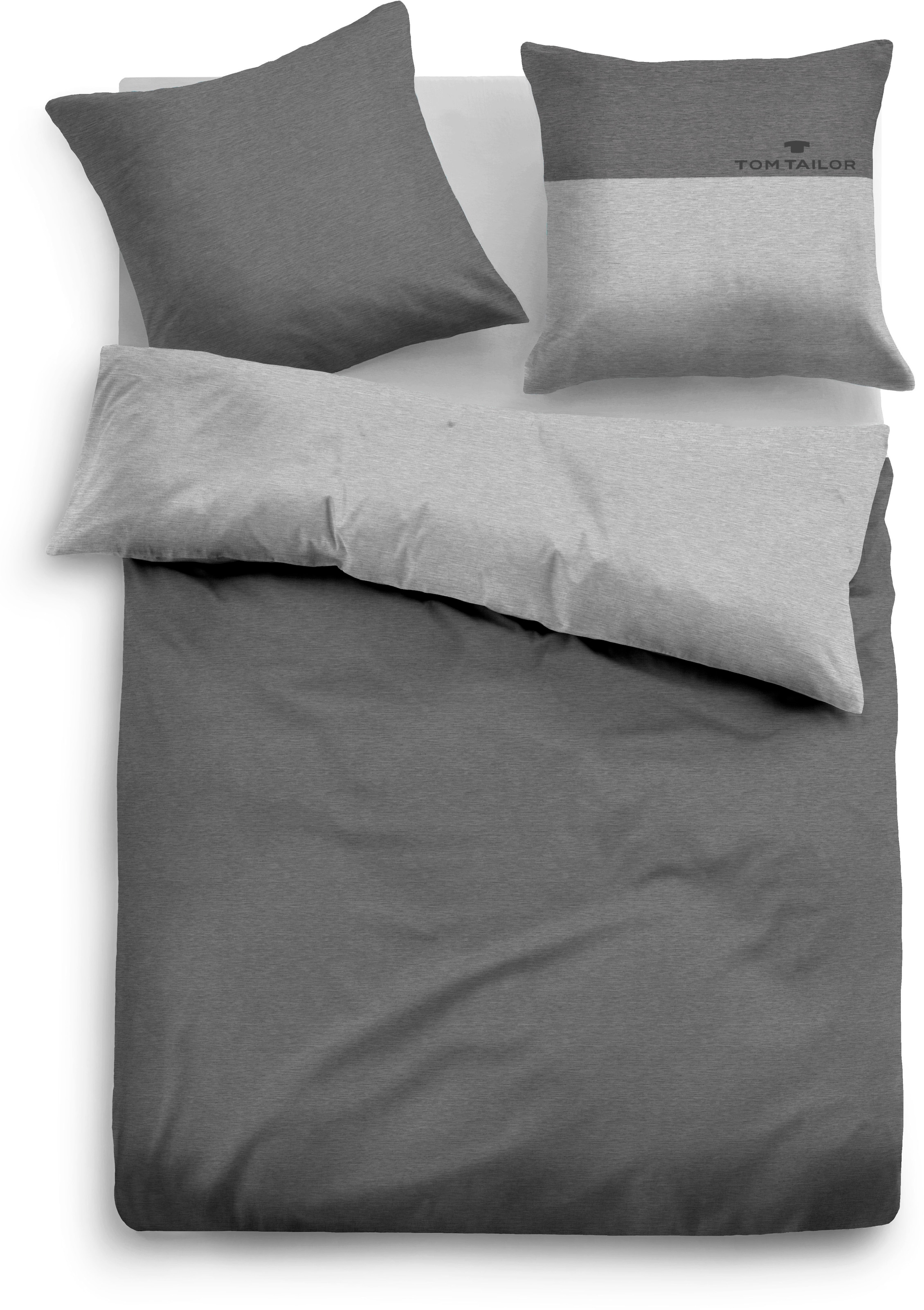 TOM TAILOR HOME Wendebettwäsche »Henry in Gr. 135x200 oder 155x220 cm«, Bettwäsche aus Baumwolle, mit GRATIS-Zugabe: Sporthandtuch