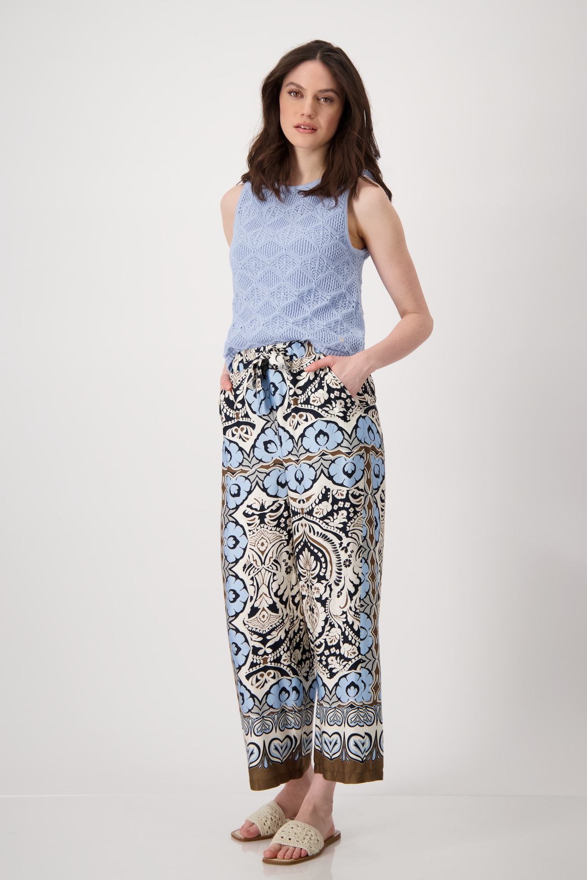 Monari Palazzohose, mit Alloverprint
