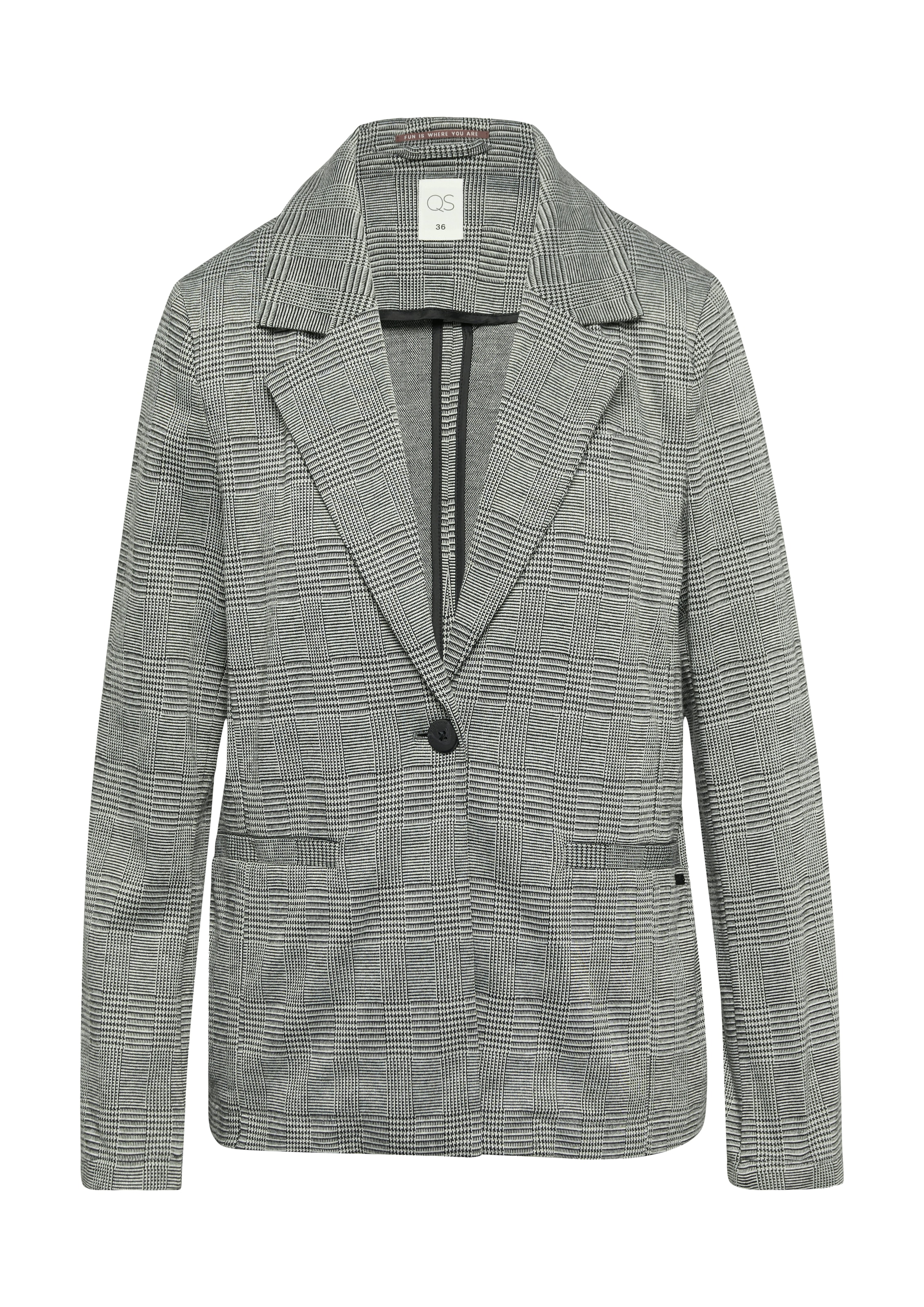 QS Longblazer, in karierter Optik