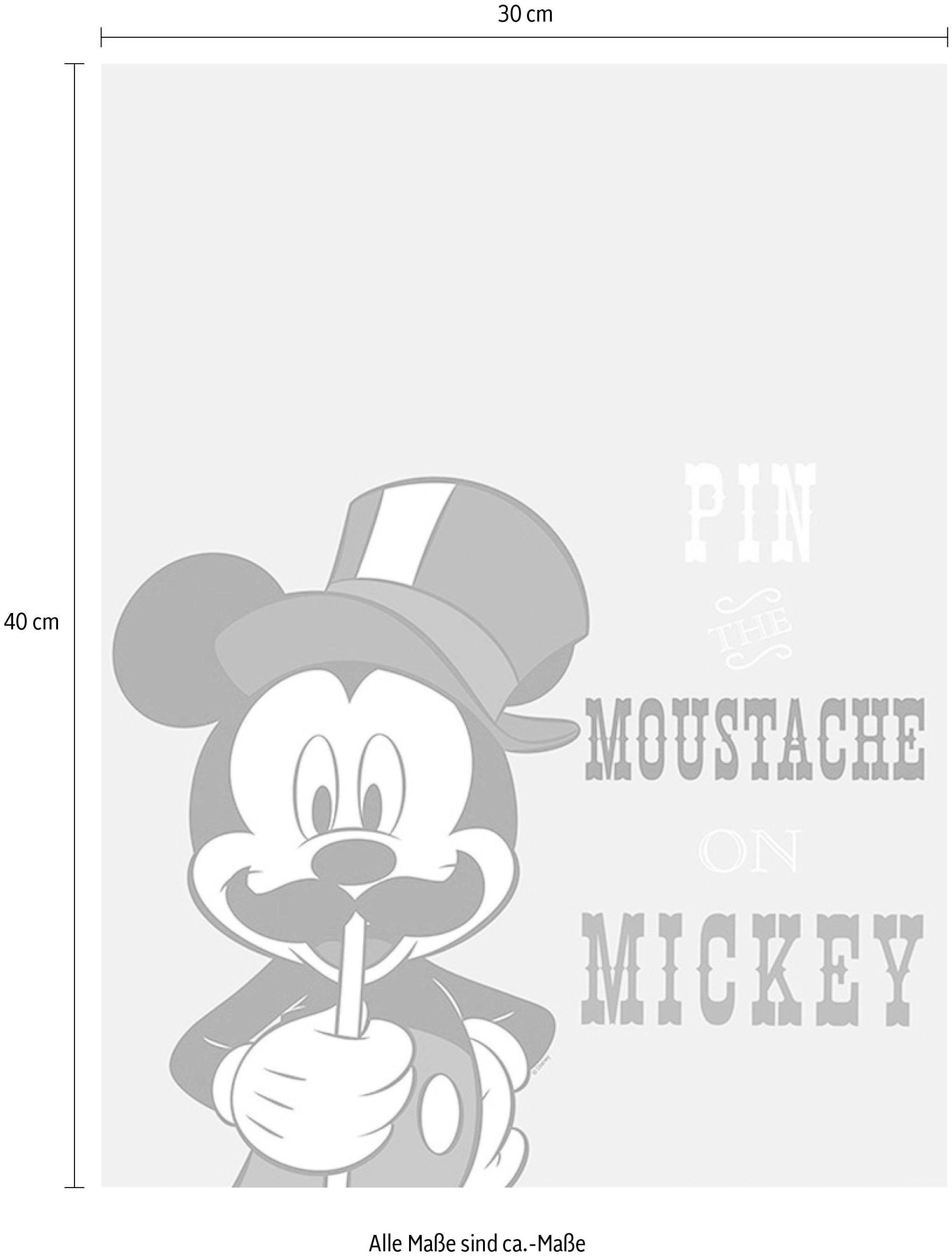 Komar Bild »Mickey Mouse Moustache«, Disney, (1 St.), Wandbild zur Dekoration im Kinderzimmer - ohne Rahmen