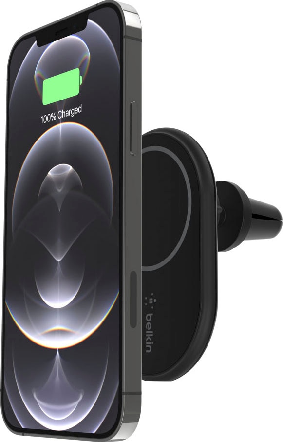 Belkin Smartphone-Halterung »magnetische 10 Watt Kfz-Halterung mit Ladefunktion«, (1 St.), MagSafe kompatibel für iPhone Serie 12/13/14/15, incl. Kfz-Ladegerät