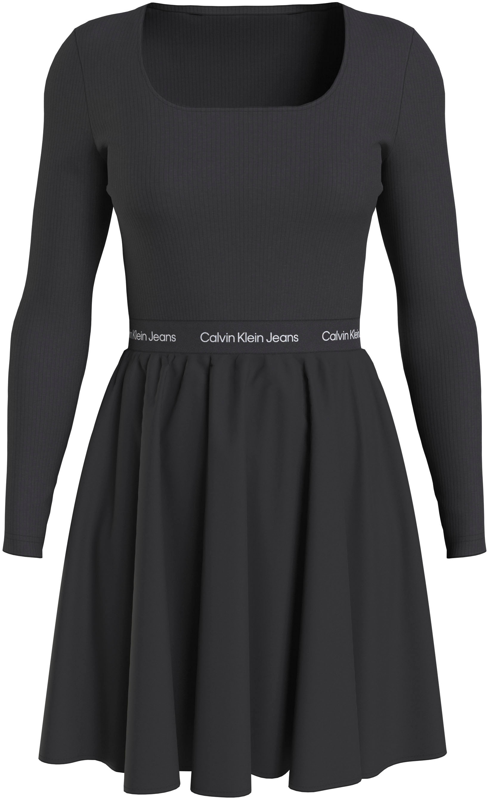 Calvin Klein Jeans Skaterkleid »LOGO ELASTIC LONG SLEEVE DRESS« online  shoppen | Jelmoli-Versand
