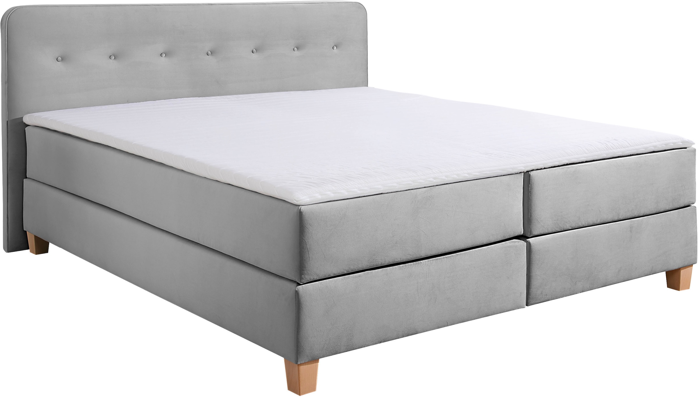 Home affaire Boxspringbett »Fargo«, in Überlänge 220 cm, mit Topper, 3 Ausführungen, 4, Breiten