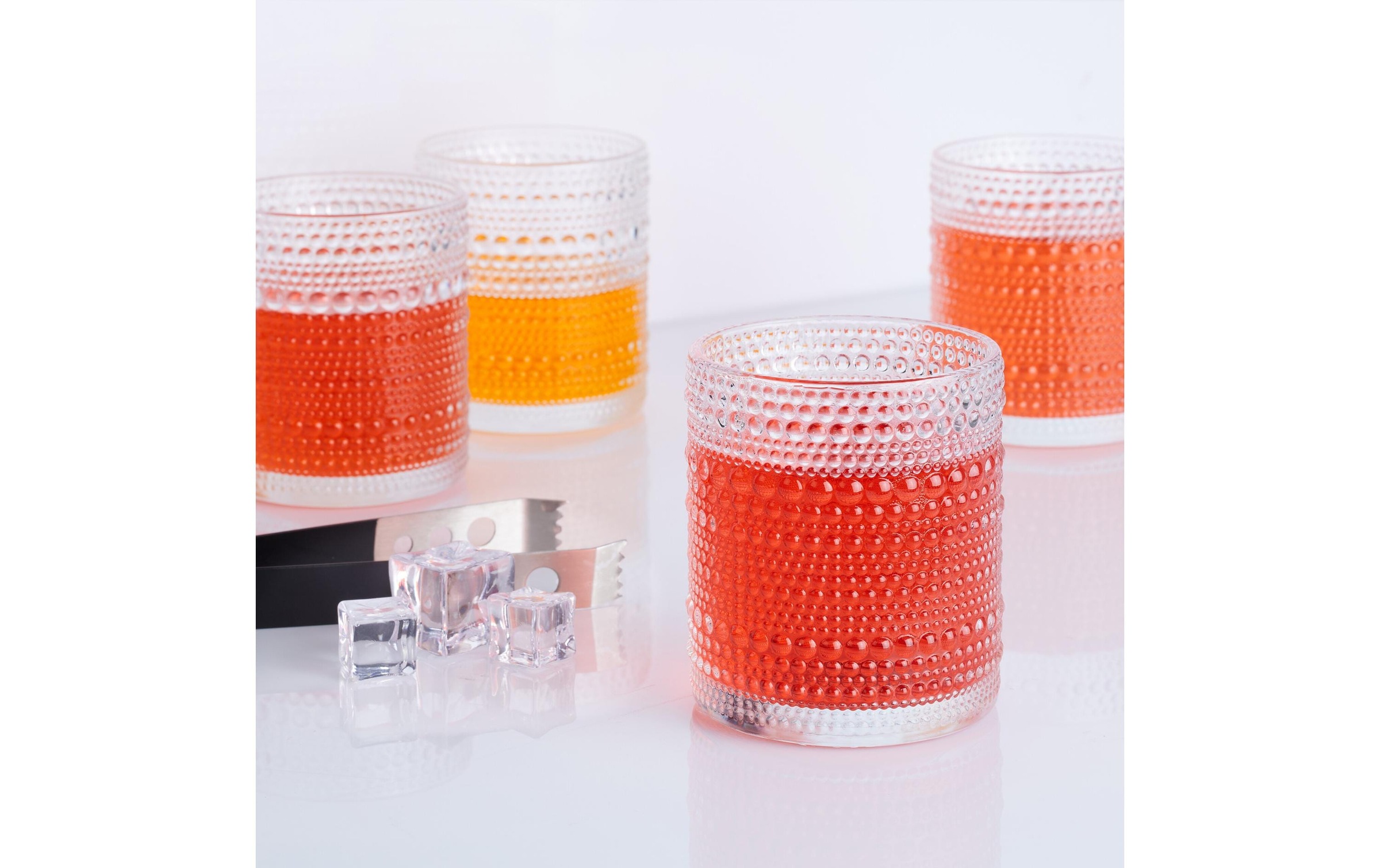 relaxdays Glas »4er Set, Transparent, 410 ml«