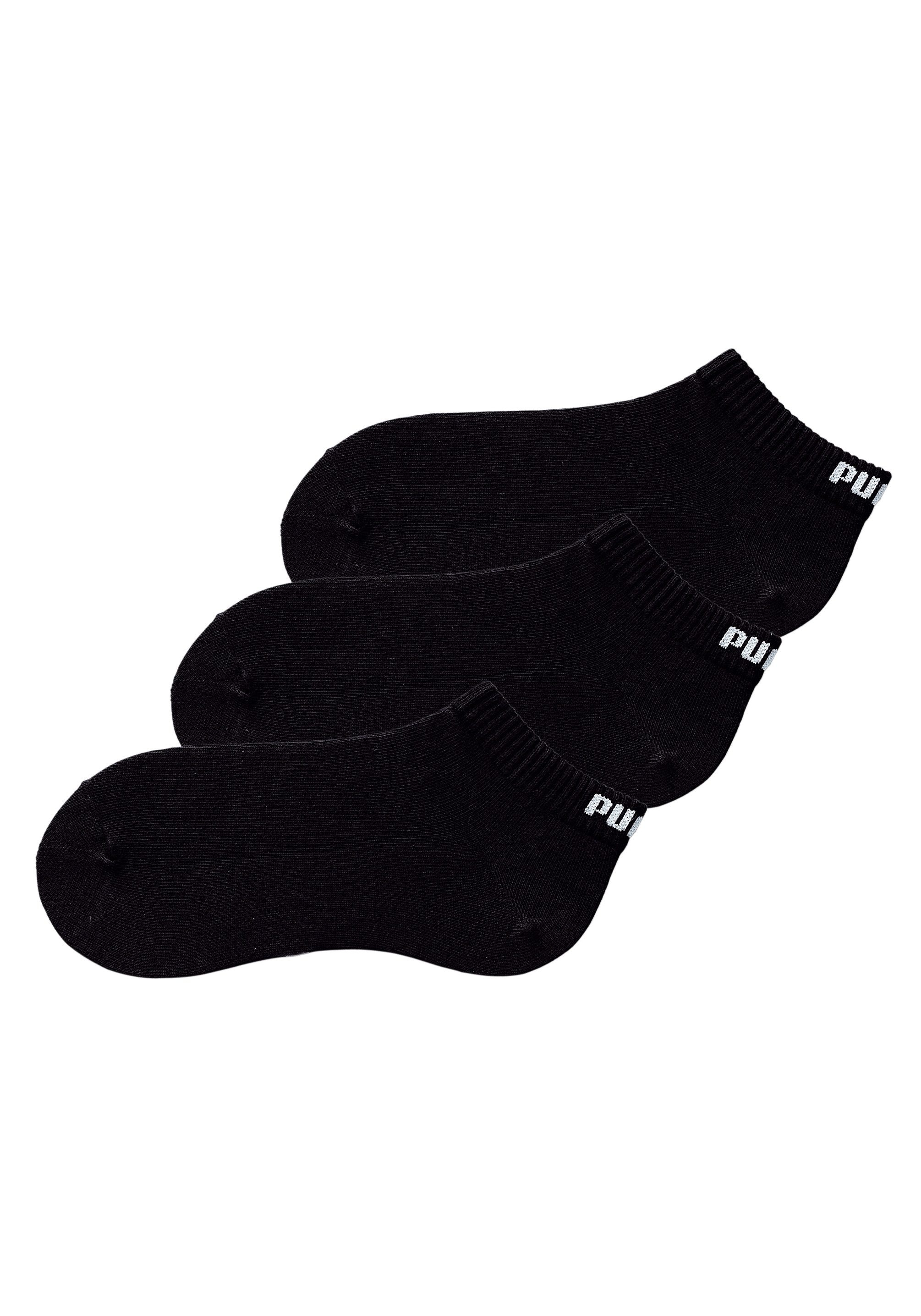 PUMA Sneakersocken, (3 Paar), mit eingestricktem Markenlogo