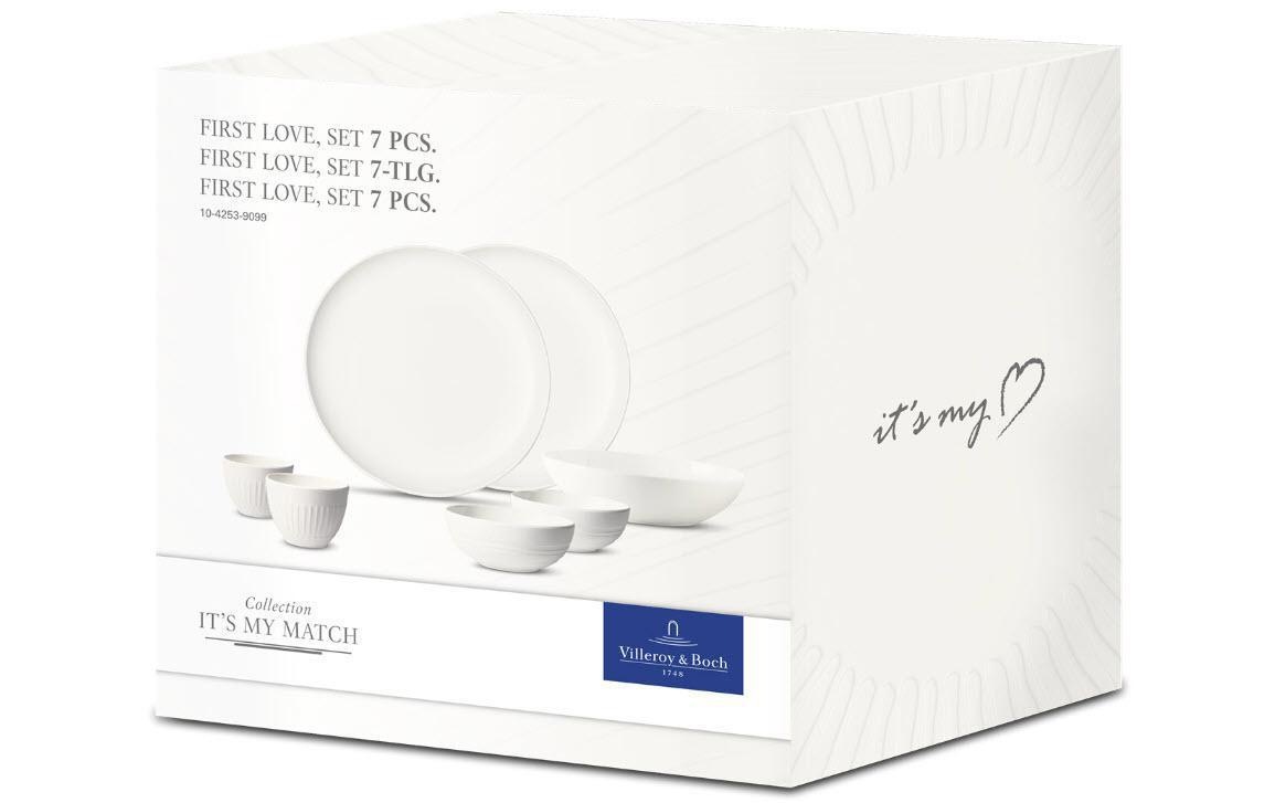 Villeroy & Boch Kombiservice »Its my match First Love Weiss, Set, 7-teilig«, (Set, 7 tlg.)