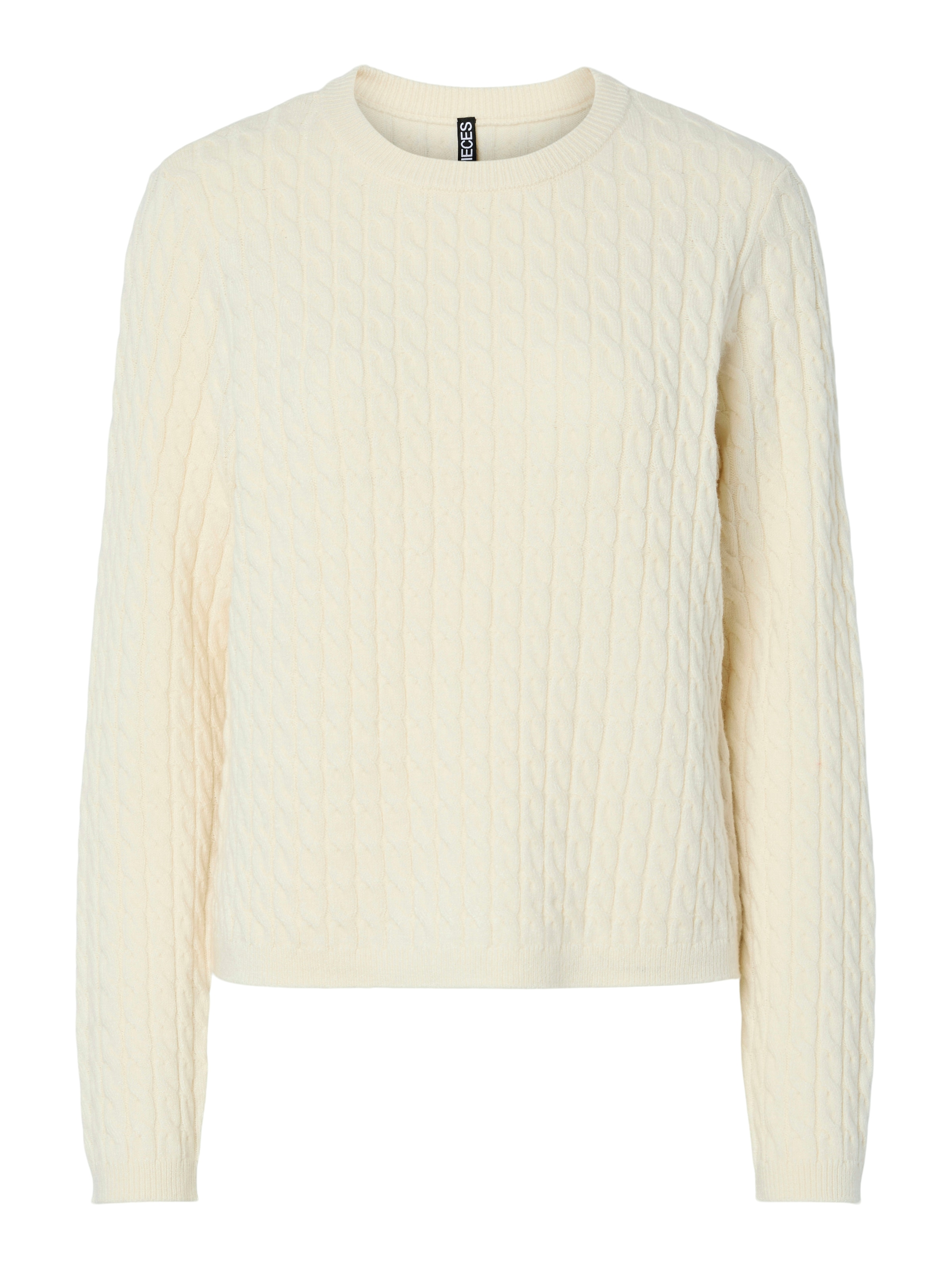 pieces Strickpullover »PCFIA LS CABLE KNIT NOOS BC«