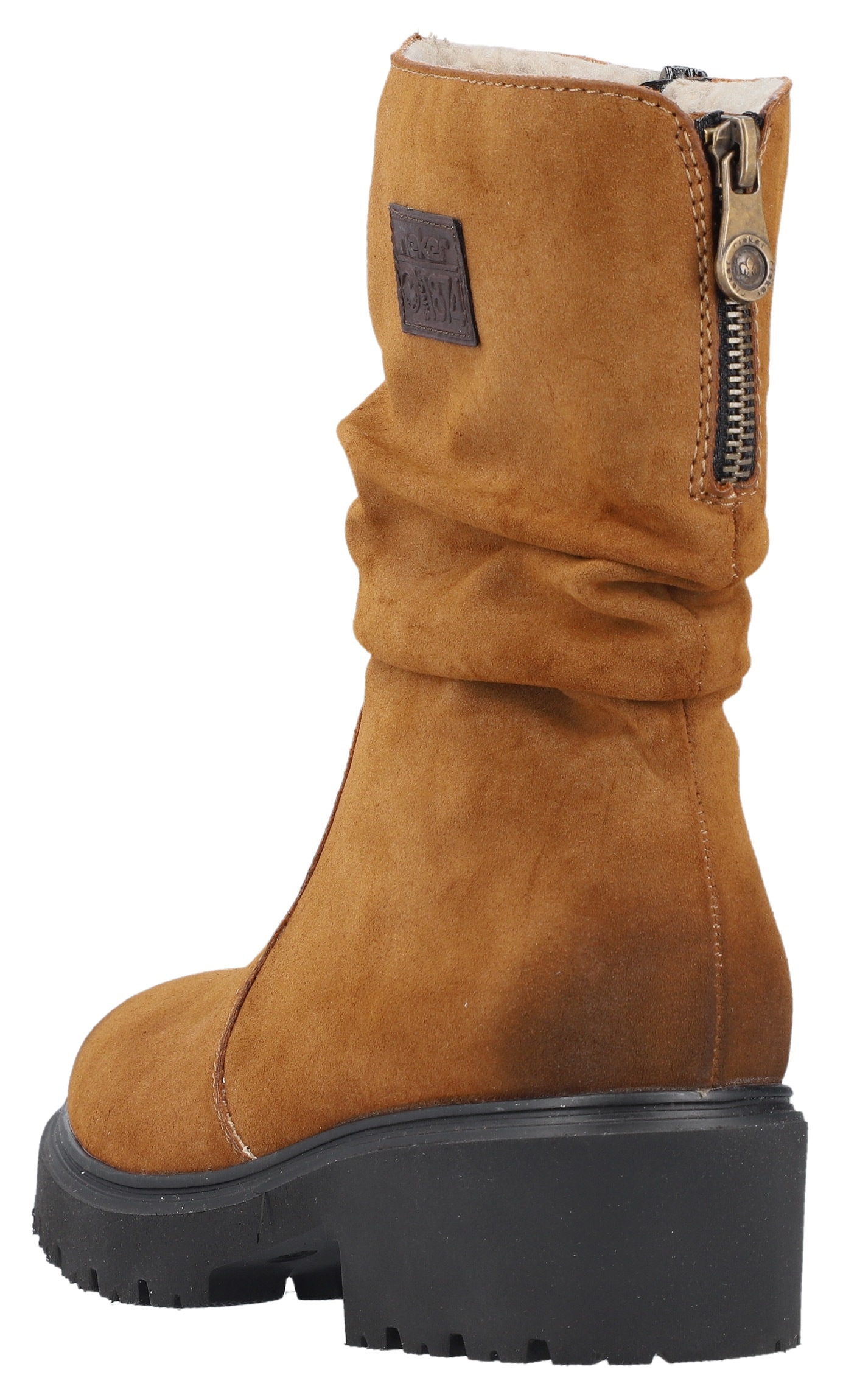 Rieker Winterstiefelette, Winterboots, Profilsohle, slouchy Schaft, mit Innenreissverschluss