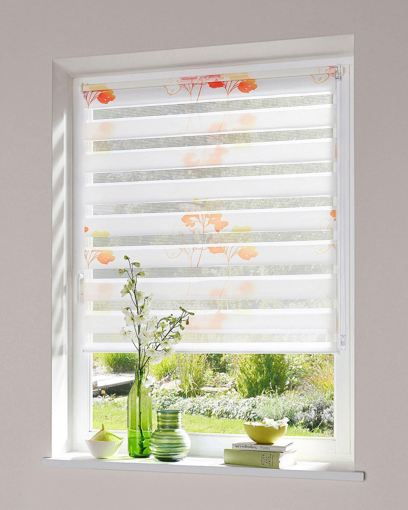 K-HOME Doppelrollo »Delphi«, Lichtschutz, ohne Bohren, im Fixmass