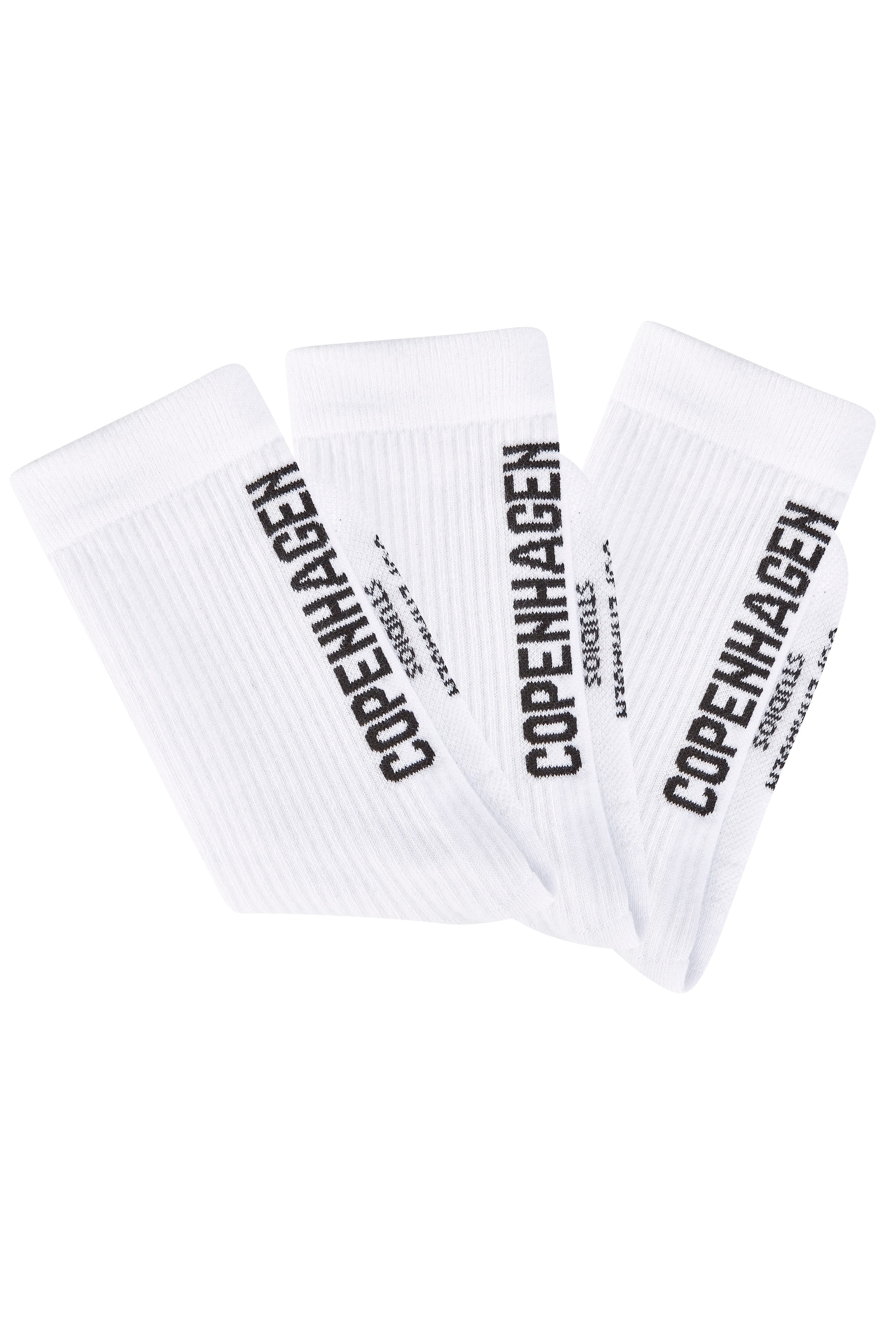 Copenhagen Studios Tennissocken, (Packung, 3 Paar), mit grossem Schriftzug