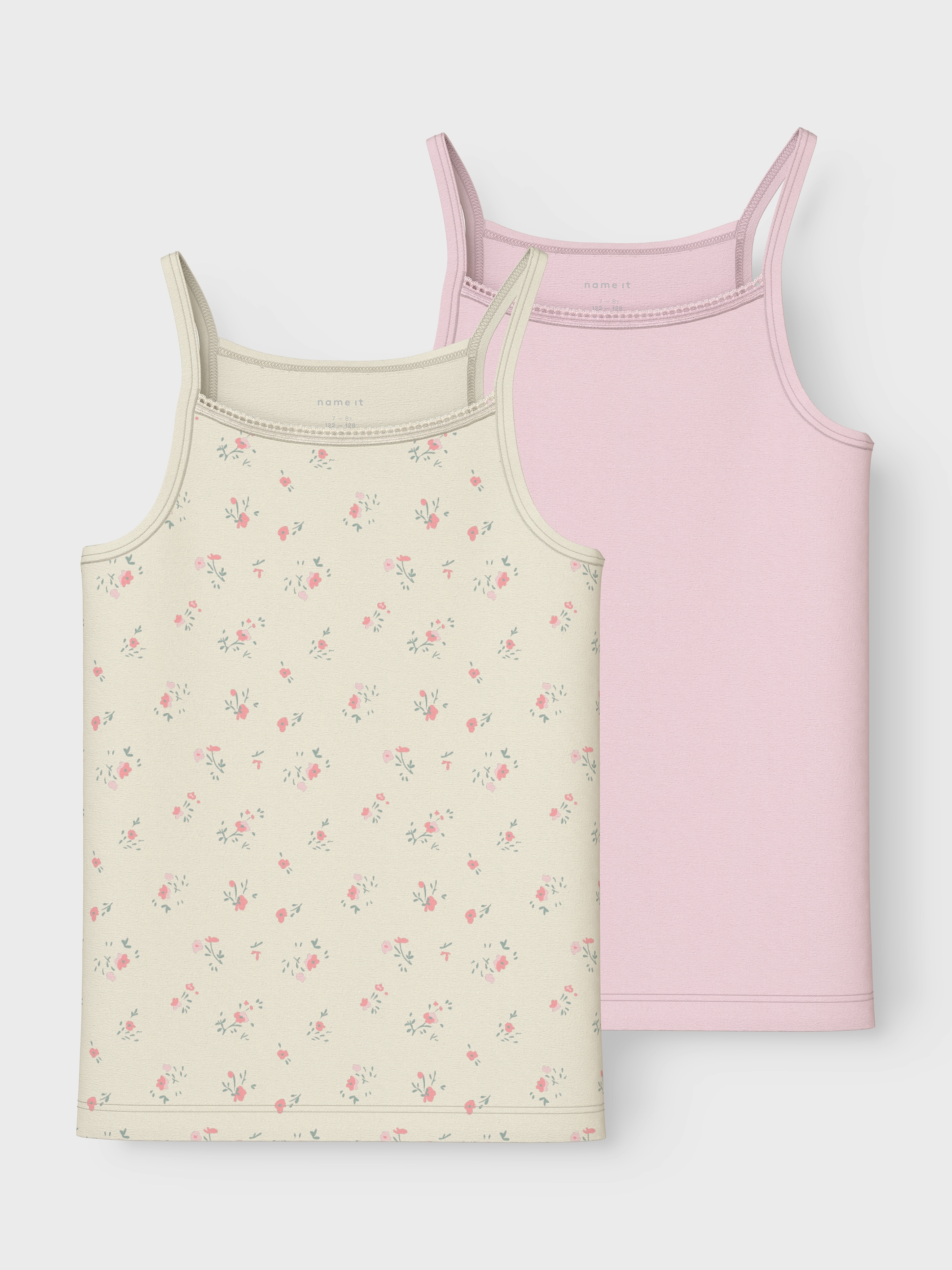 Name It Unterhemd »NKFSTRAP TOP 2P FLOWER NOOS«, (2 St.)