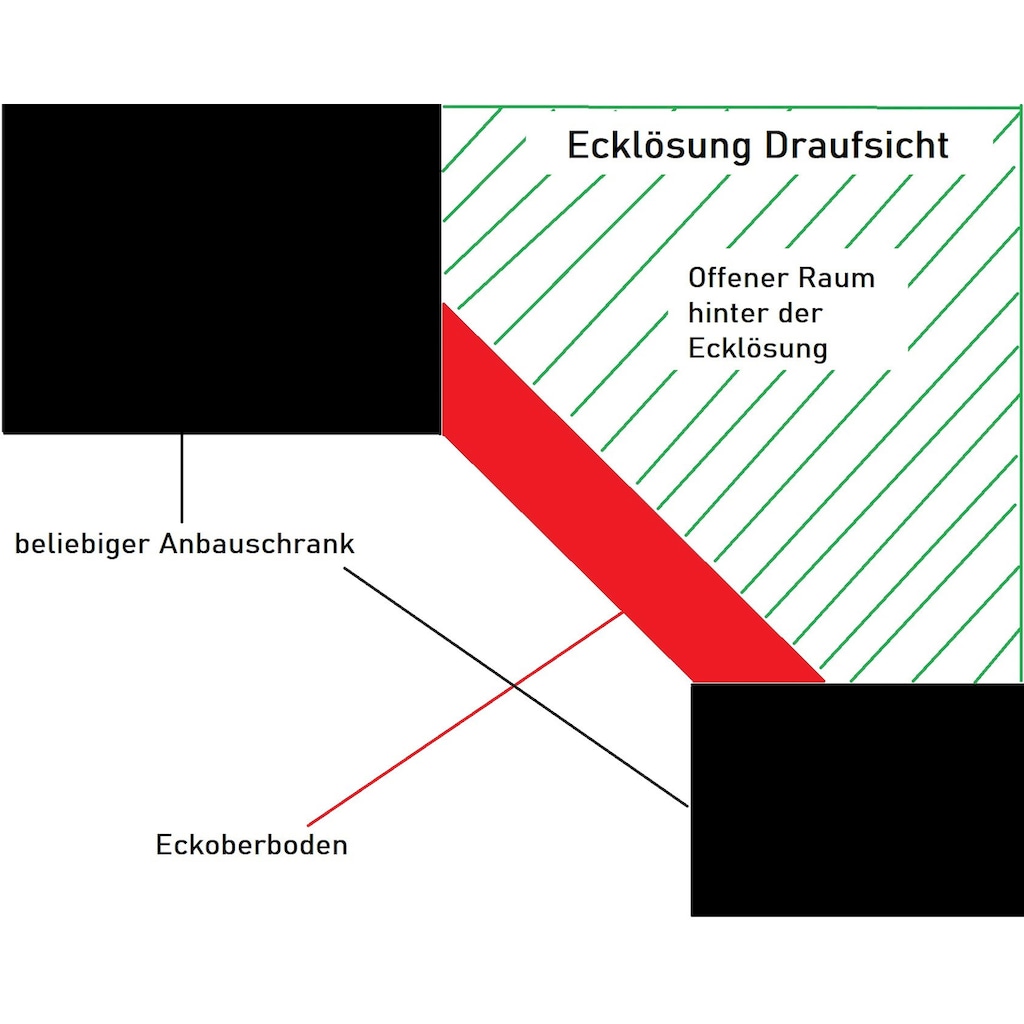 Wimex Eckschrank »Multiraumkonzept«, mit offenen Rückwänden, Breite 95 cm