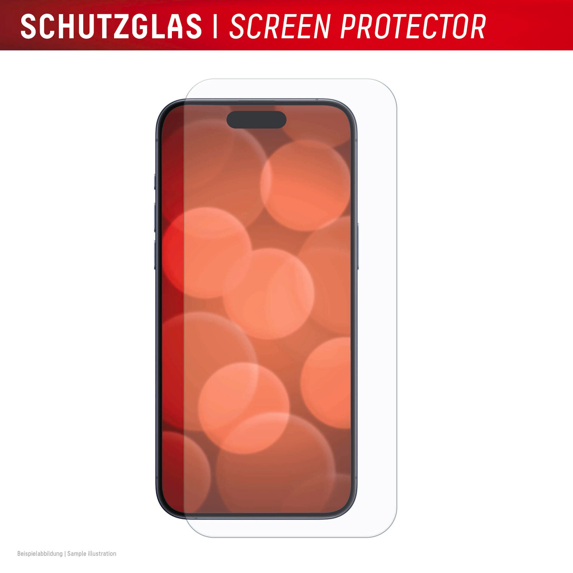 Displex Displayschutzglas »Smart Glass Screen Protection«, für Apple iPhone 15-Apple iPhone 15 Pro-Apple iPhone 16, Displayschutzfolie, Schutzfolie, Bildschirmschutz, kratz- & stossfest