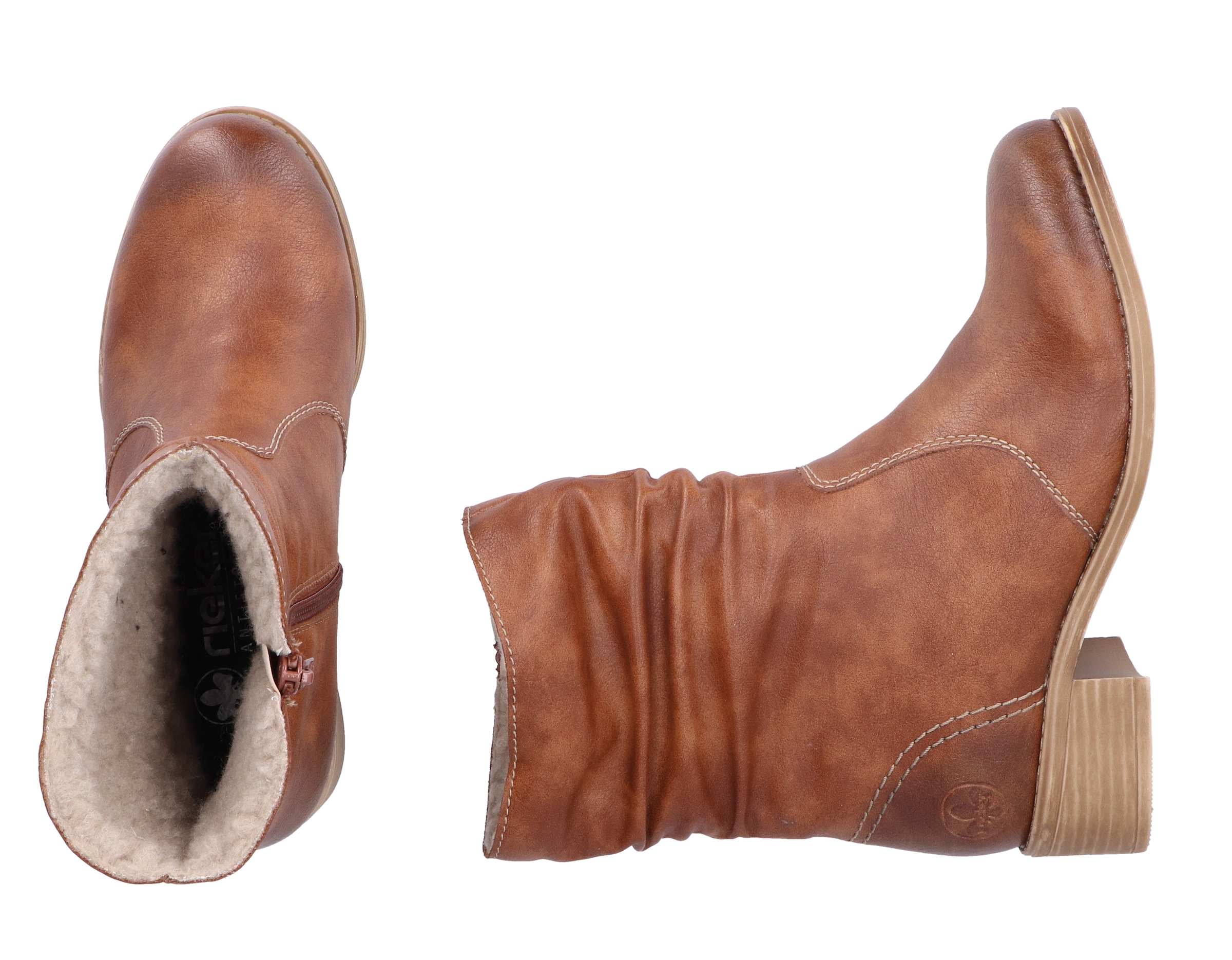 Rieker Winterstiefelette, Boots, Winterboots, Blockabsatz, mit Innenreissverschluss