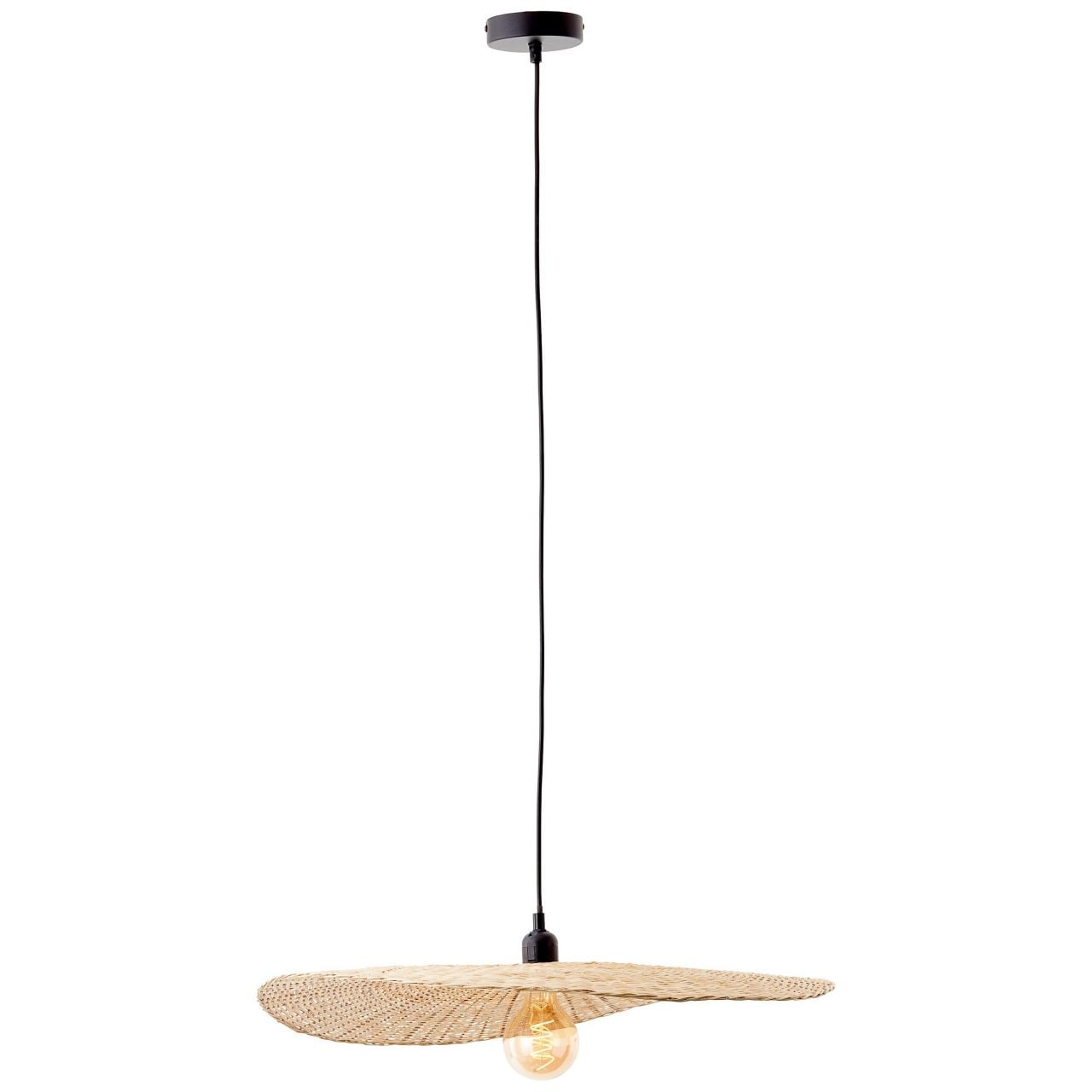 Brilliant Pendelleuchte »Jefter«, 1 flammig-flammig, 120 cm Höhe, dimmbar, Ø 60 cm, E27, Bambus, schwarz/natur