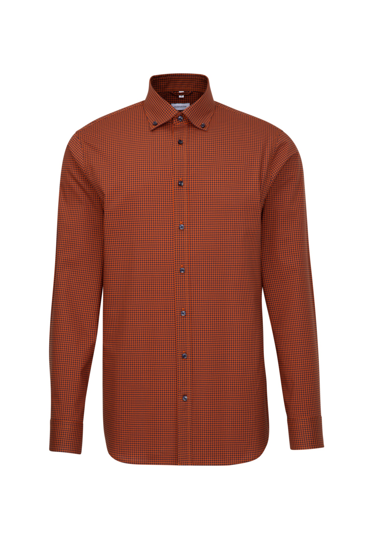 seidensticker Businesshemd »Slim« Slim Langarm Button-Down-Kragen Karo