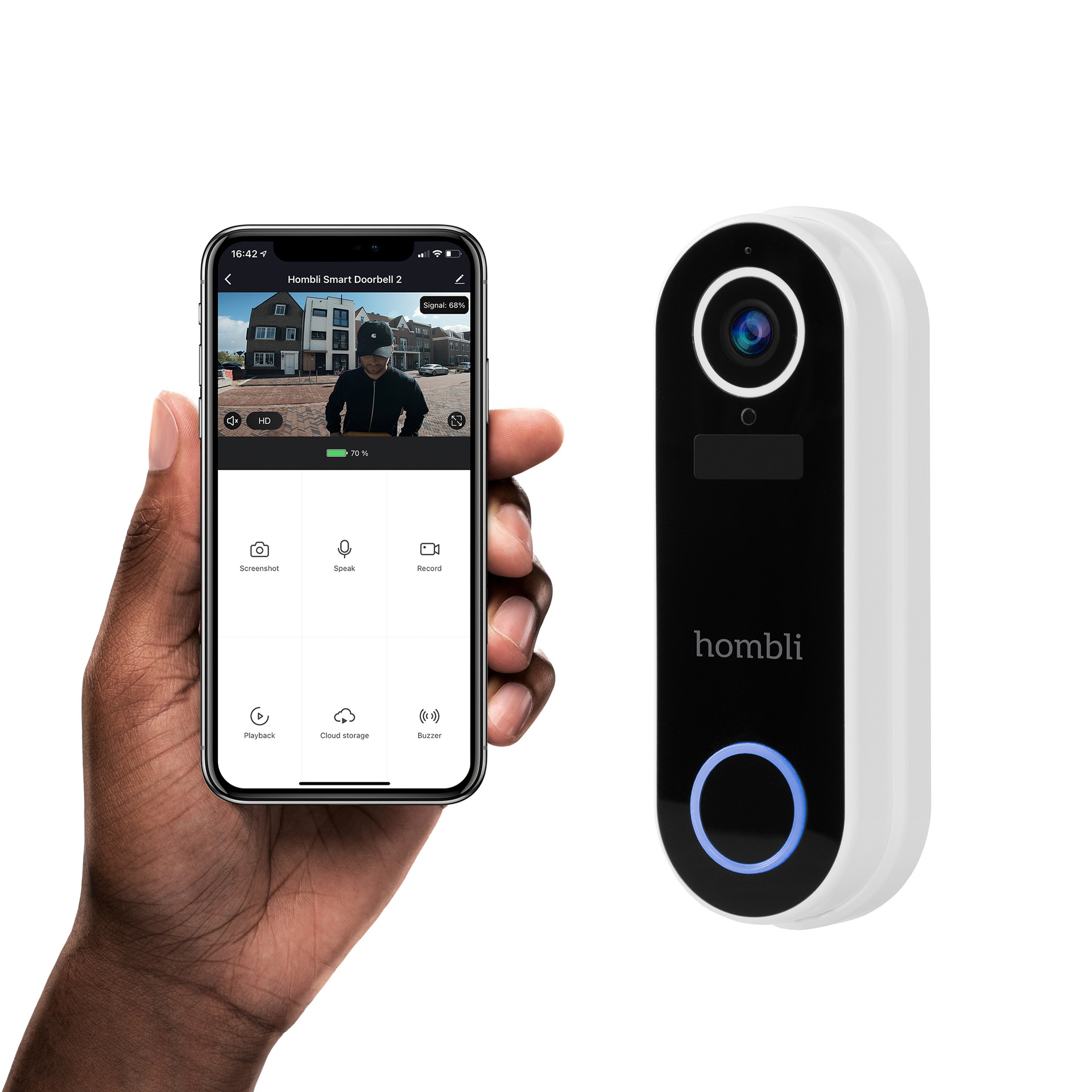 Hombli Smart Home Türklingel »smarte Türklingel 2 + Gong«, Aussenbereich