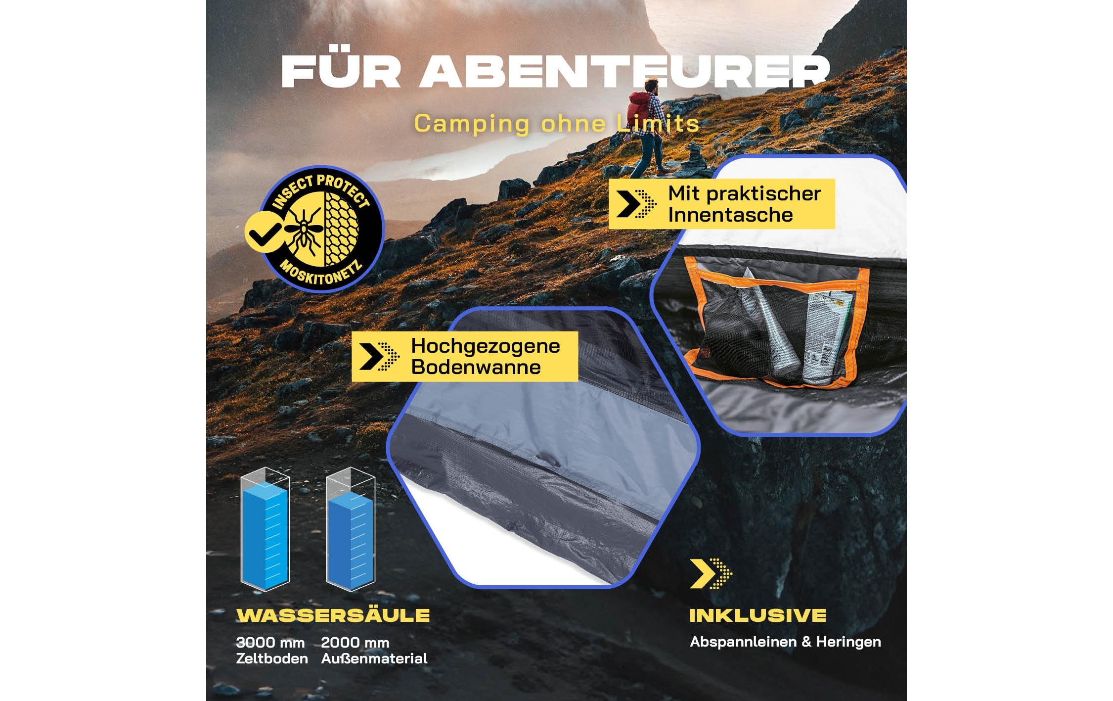 Wurfzelt »Where tomorrow Drei Personen«, 3 Personen