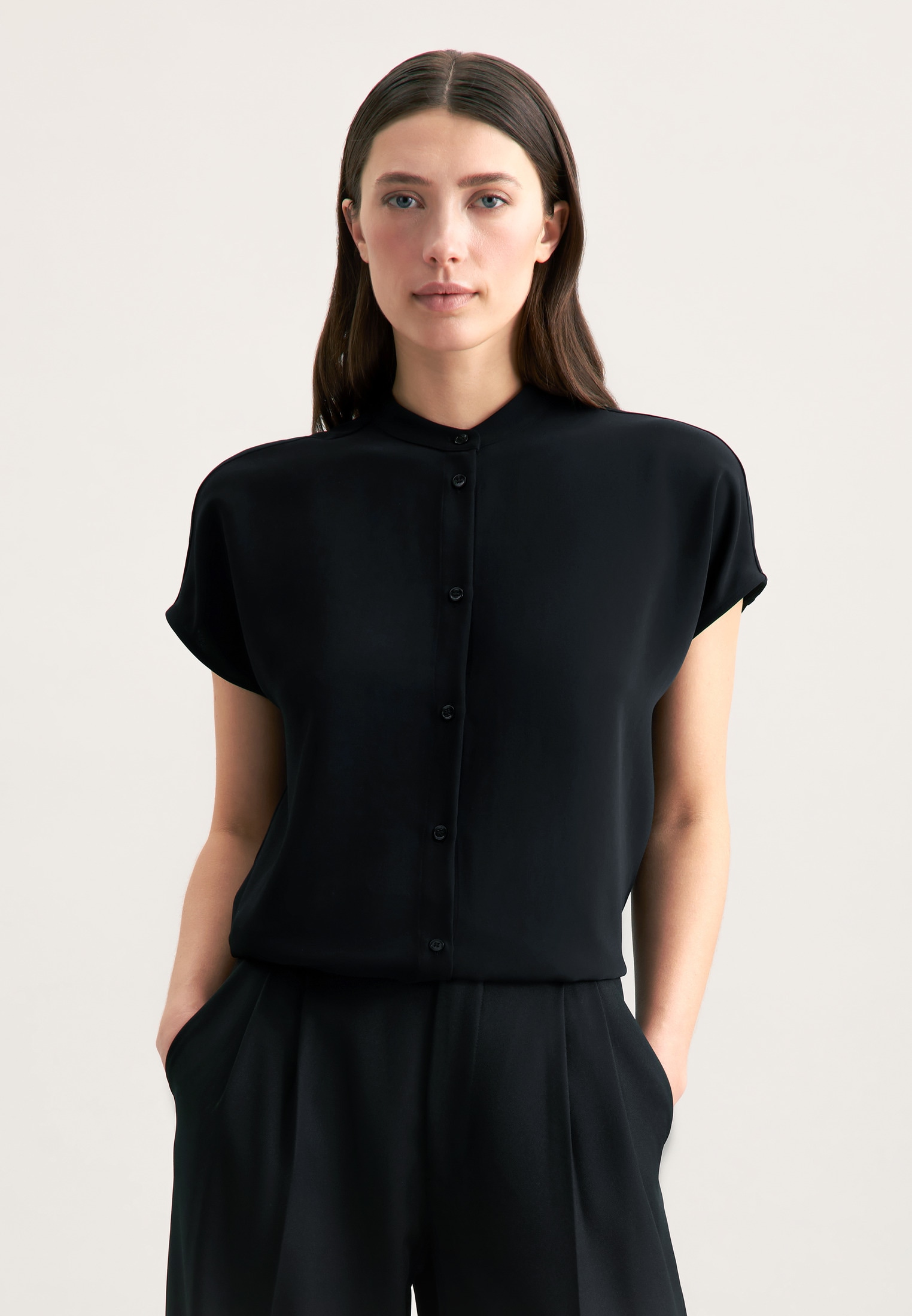 seidensticker Klassische Bluse »Schwarze Rose« 1/2 Kragen Uni