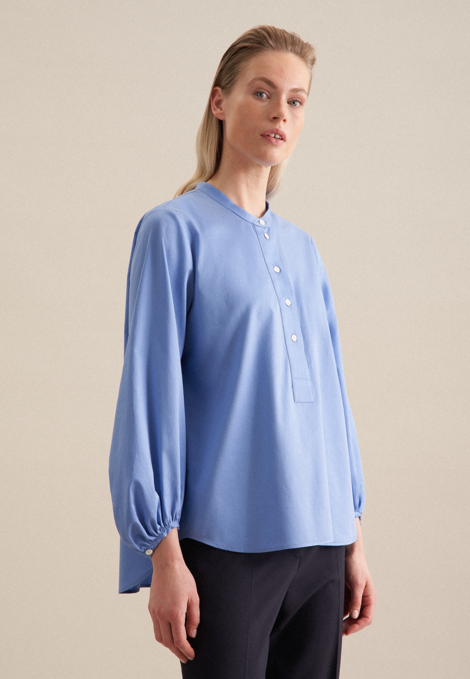 seidensticker Klassische Bluse »Schwarze Rose« Langarm Kragen Uni