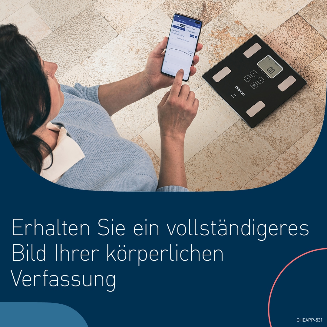Omron Körper-Analyse-Waage »VIVA HBF-222T-EBK«, mit kostenloser App