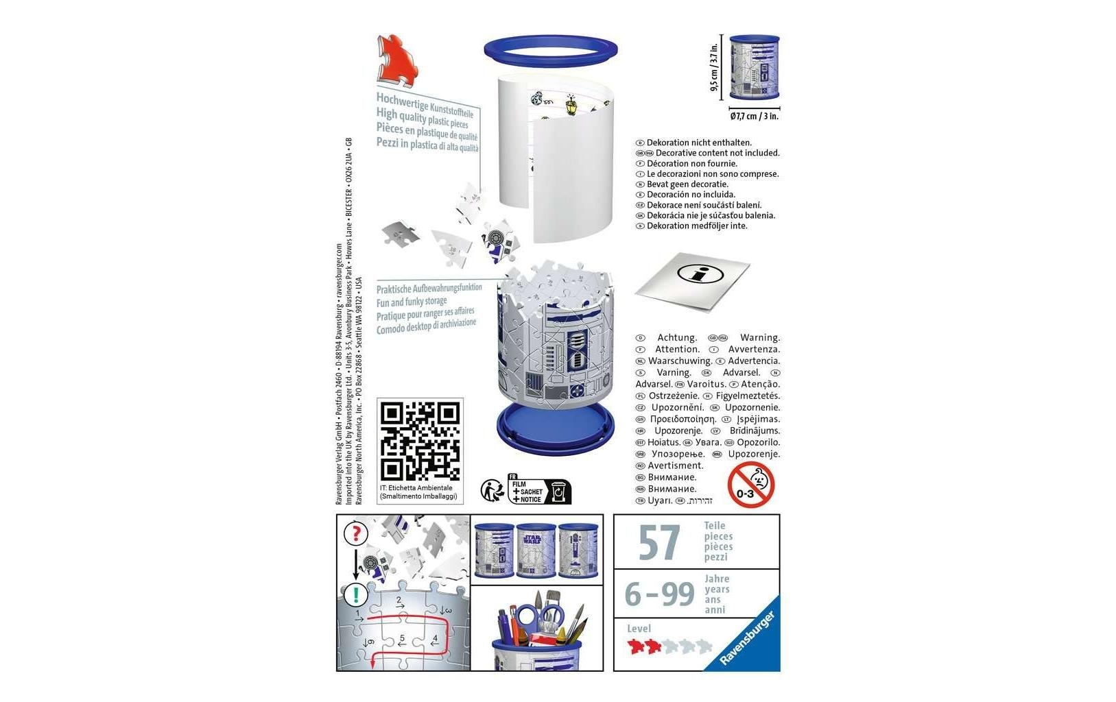 Ravensburger 3D-Puzzle »Utensilo – Star Wars R2D2«, (57 tlg.)