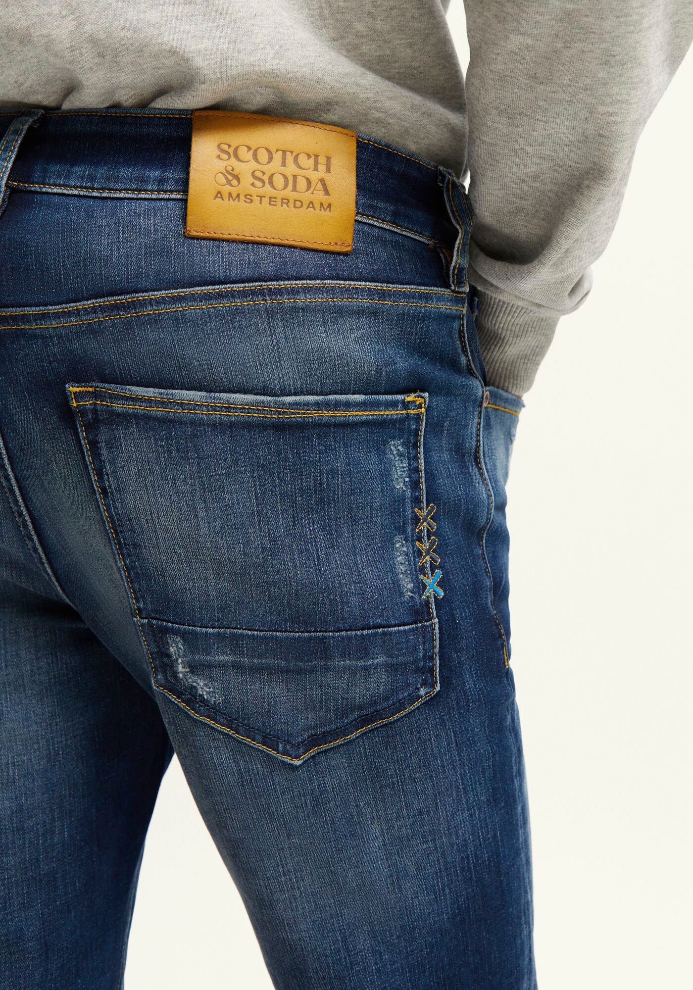 Scotch & Soda Skinny-fit-Jeans »Seasonal Essentials Skim skinny jeans, Cloud of Smoke«, mit Faded-out & leichten used Effekten