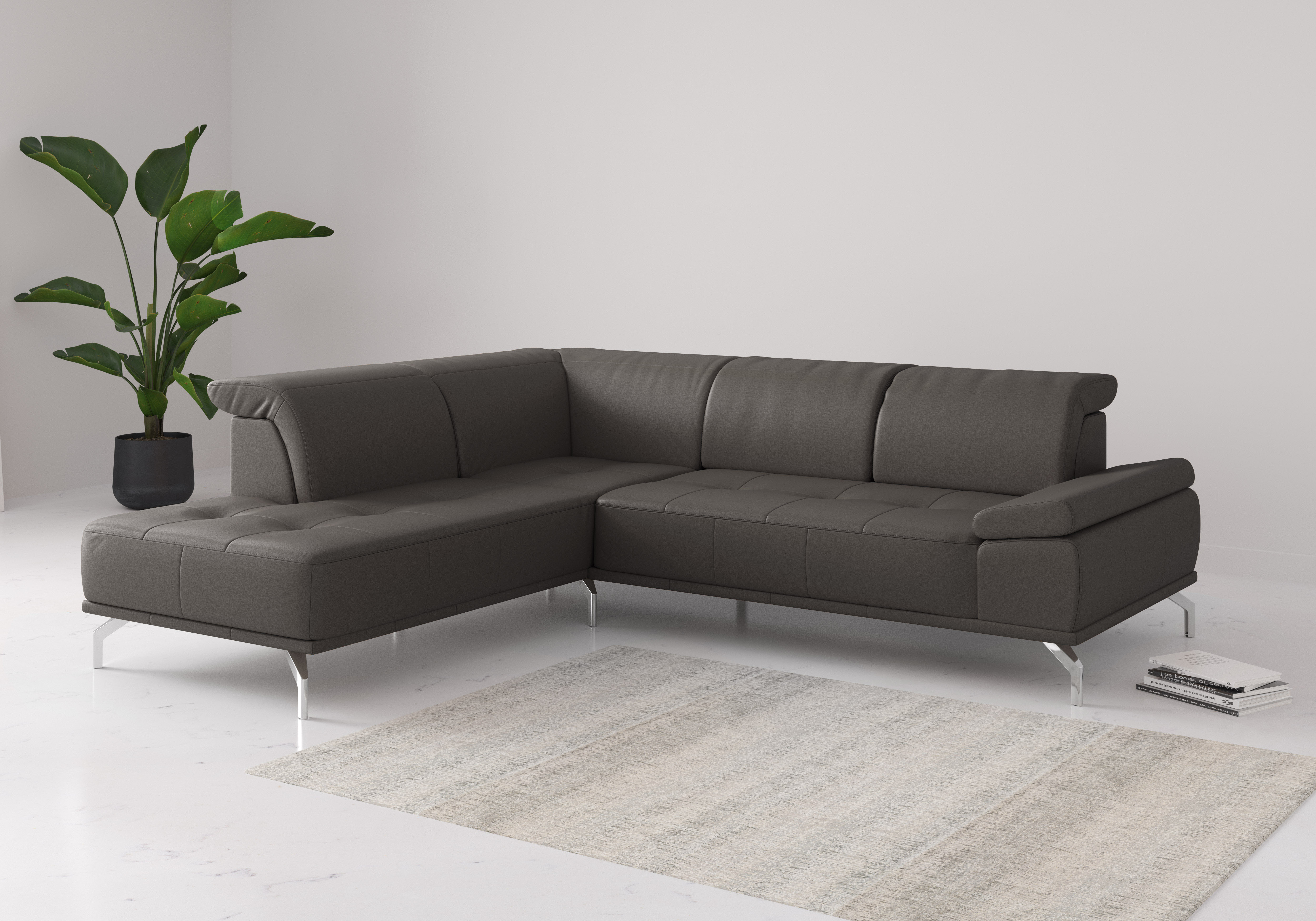 GOODproduct Ecksofa "Caluna" Inkl.Sitztiefenverstellung, wahlweise mit Kopf- und Armteilverstellung