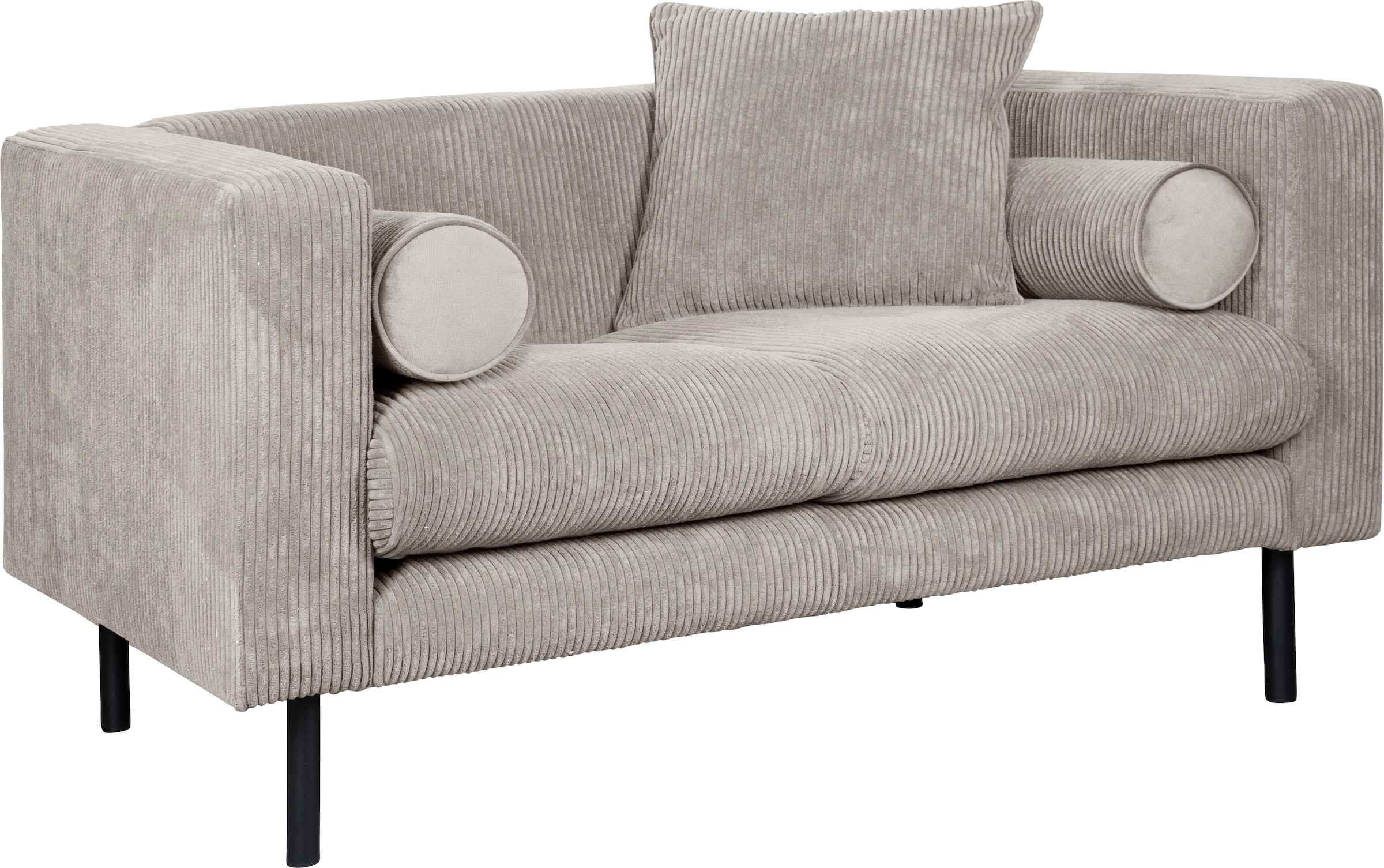 Guido Maria Kretschmer Home&Living 2-Sitzer »Lillibeth Designsofa mit Wellenunterfederung, Masse B/T/H: 155/74/83 cm«, Zierkissen als Wendekissen, in Samtoptik oder Cord