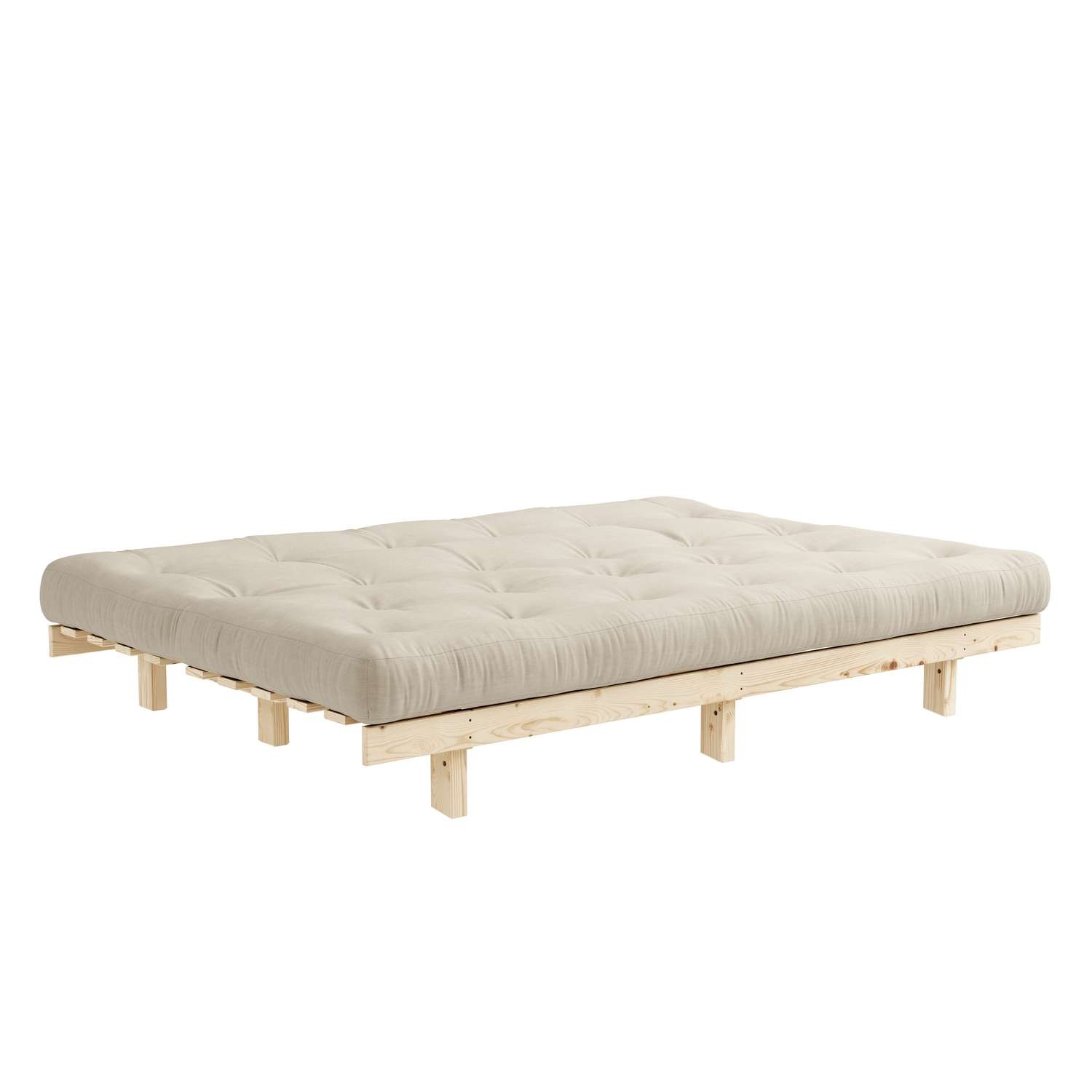 Karup Design Schlafsofa »Lean 200 Schlafsofa, Gästebett, Sofa mit Futonmatratze«, (2 St.), Inkl. Futonmatratze, Liegefläche 130x200 cm, FSC® zertifizierte Kiefer