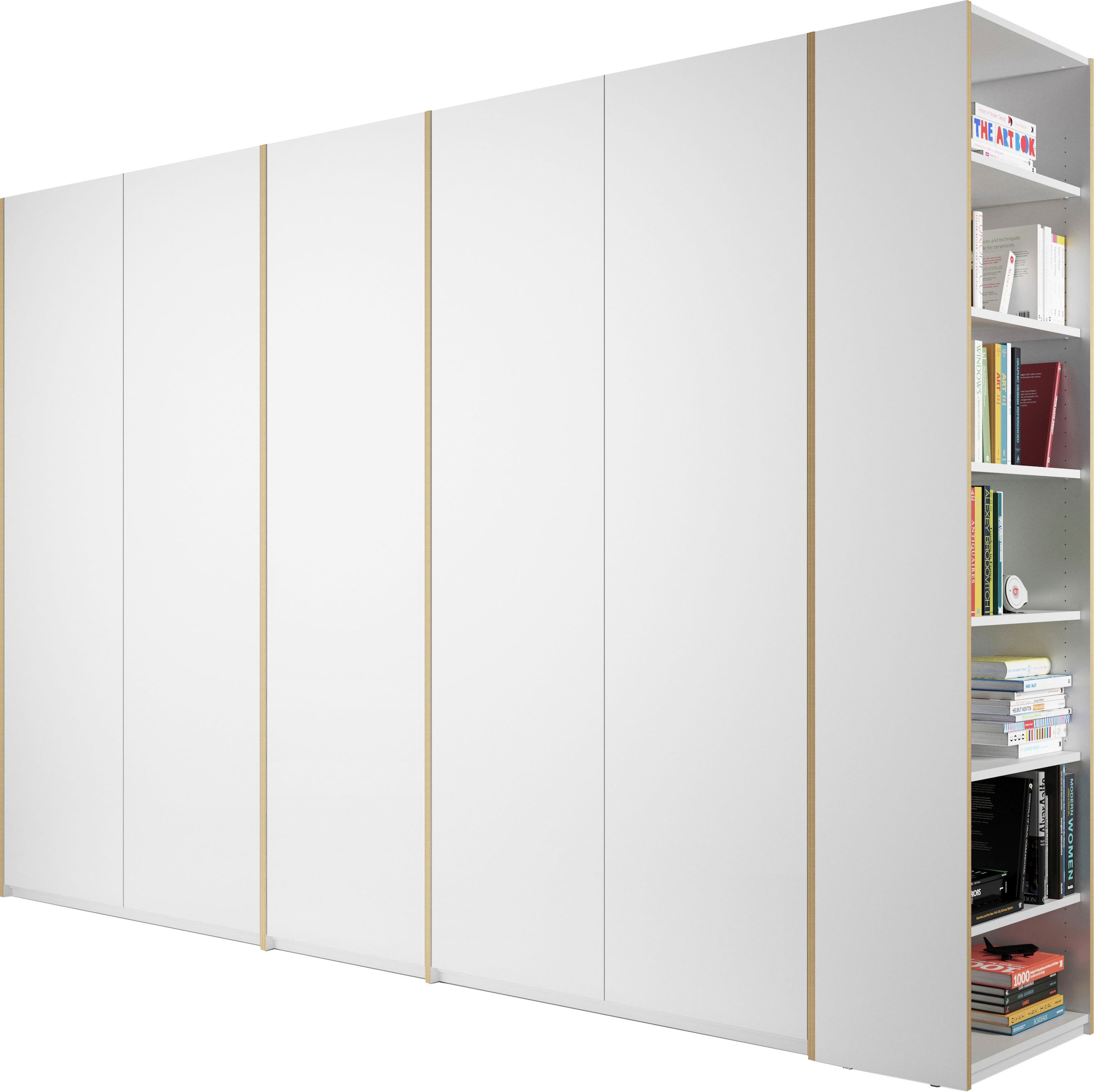 Müller SMALL LIVING Drehtürenschrank »Modular Plus Variante 9«, Anbauregal wahlweise rechts oder links montierbar