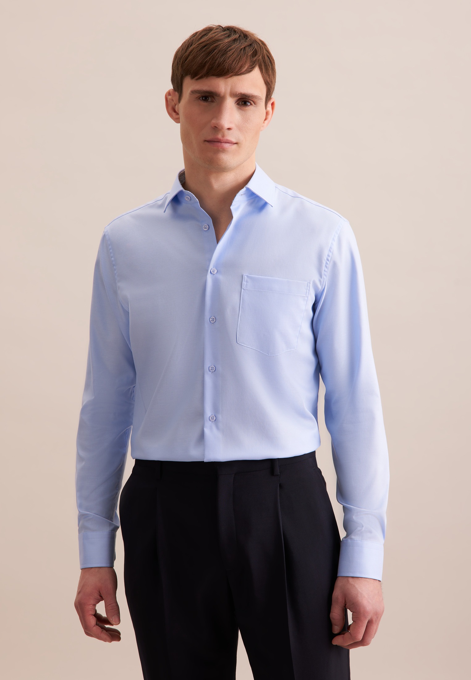 seidensticker Businesshemd »Regular« Regular 1/1 Kentkragen Uni