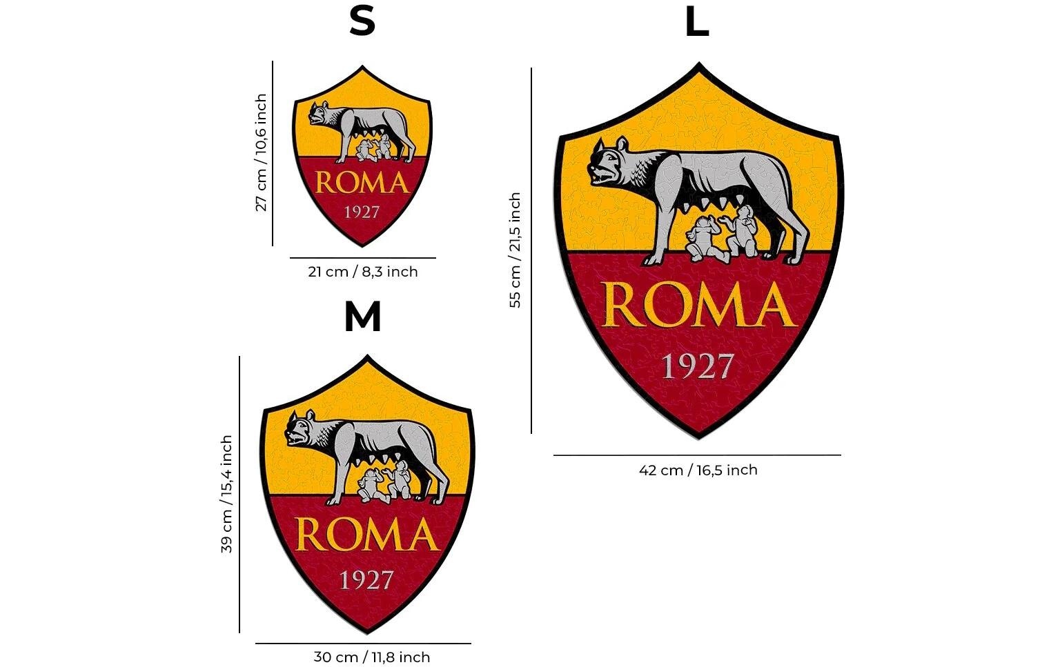 Puzzle »Iconic AS Roma – Logo«, Holzart: Birke (Herkunftsland: China)