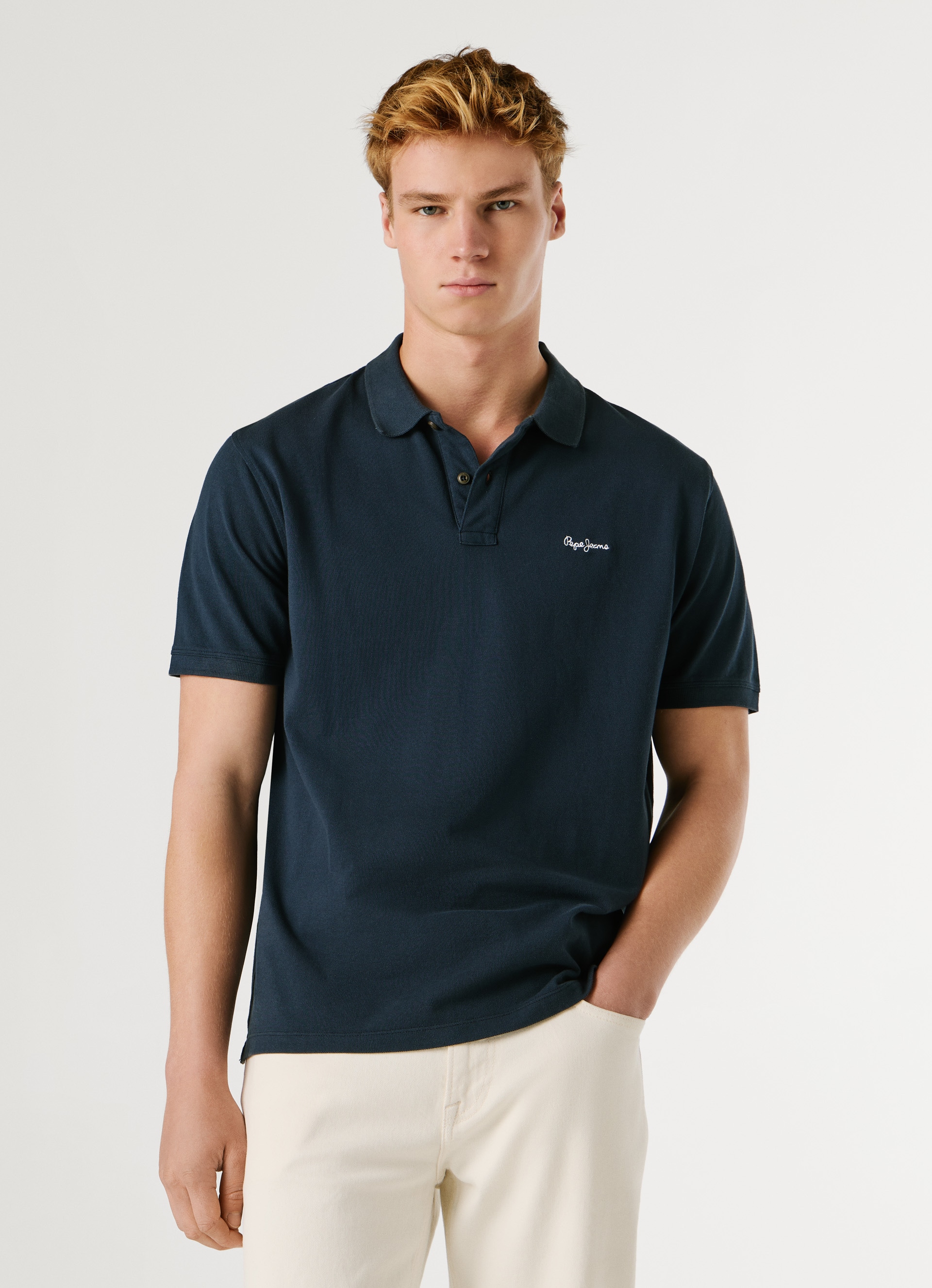 Pepe Jeans Poloshirt "OSCAR" aus Baumwoll-Piqué, mit Logostickerei