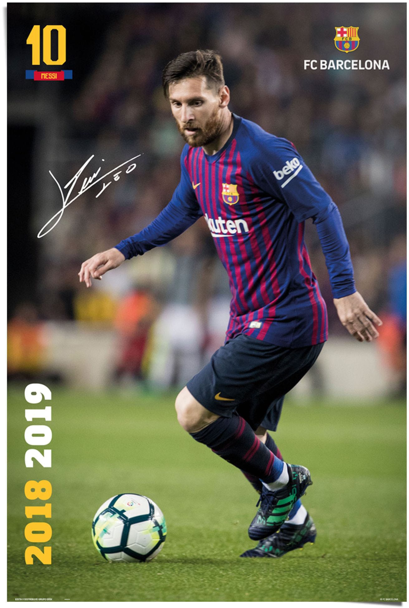 ❤ Reinders! Poster »Poster FC St.) entdecken im Fussball, (1 2018/19«, Shop Messi Jelmoli-Online Barcelona